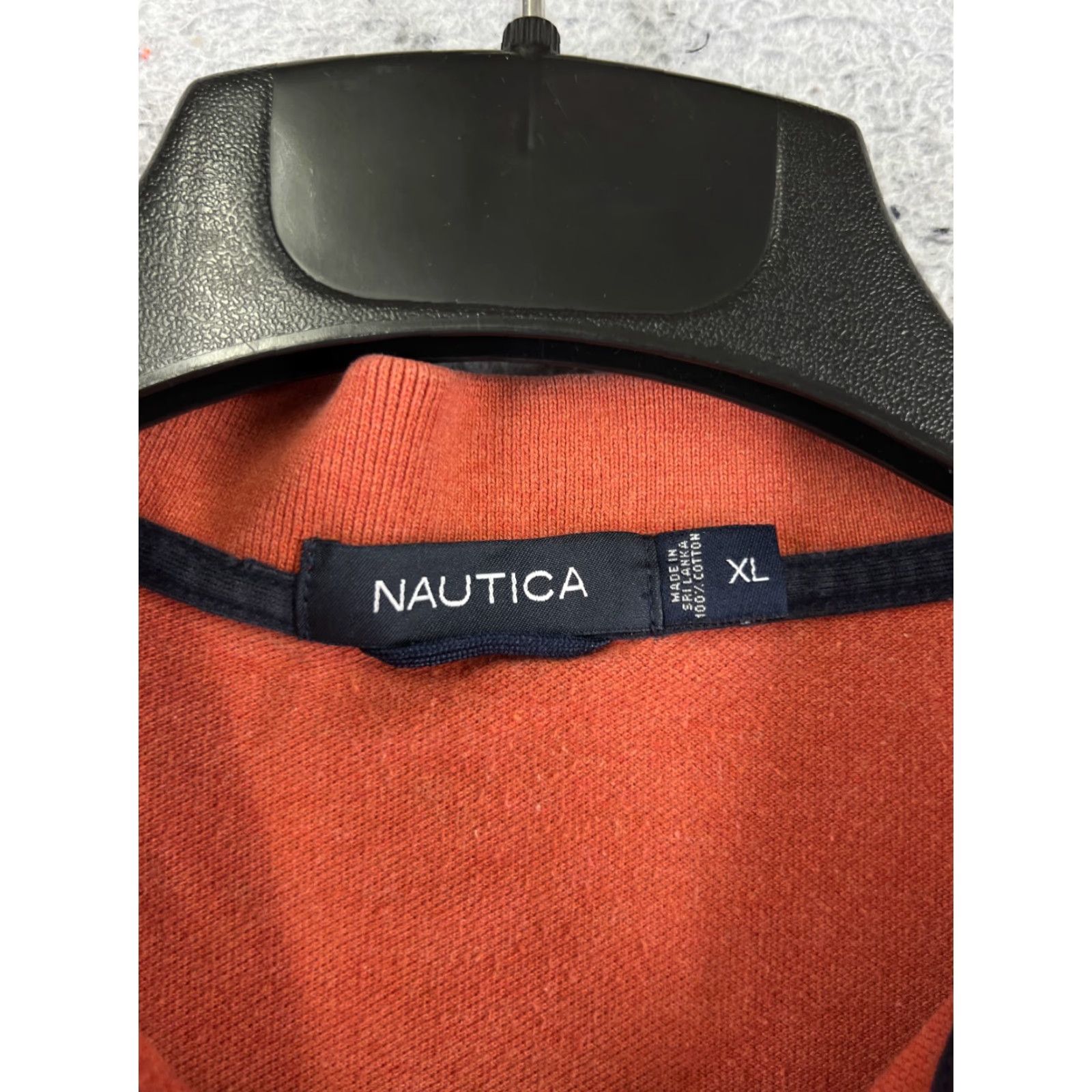 Nautica Nautica Polo Shirt Mens XL Orange 100% Cotton Knit Golf Shirt Outdoor Driving Slim Short Sleeve Mens Size US XL / EU 56 / 4 - 7 Thumbnail