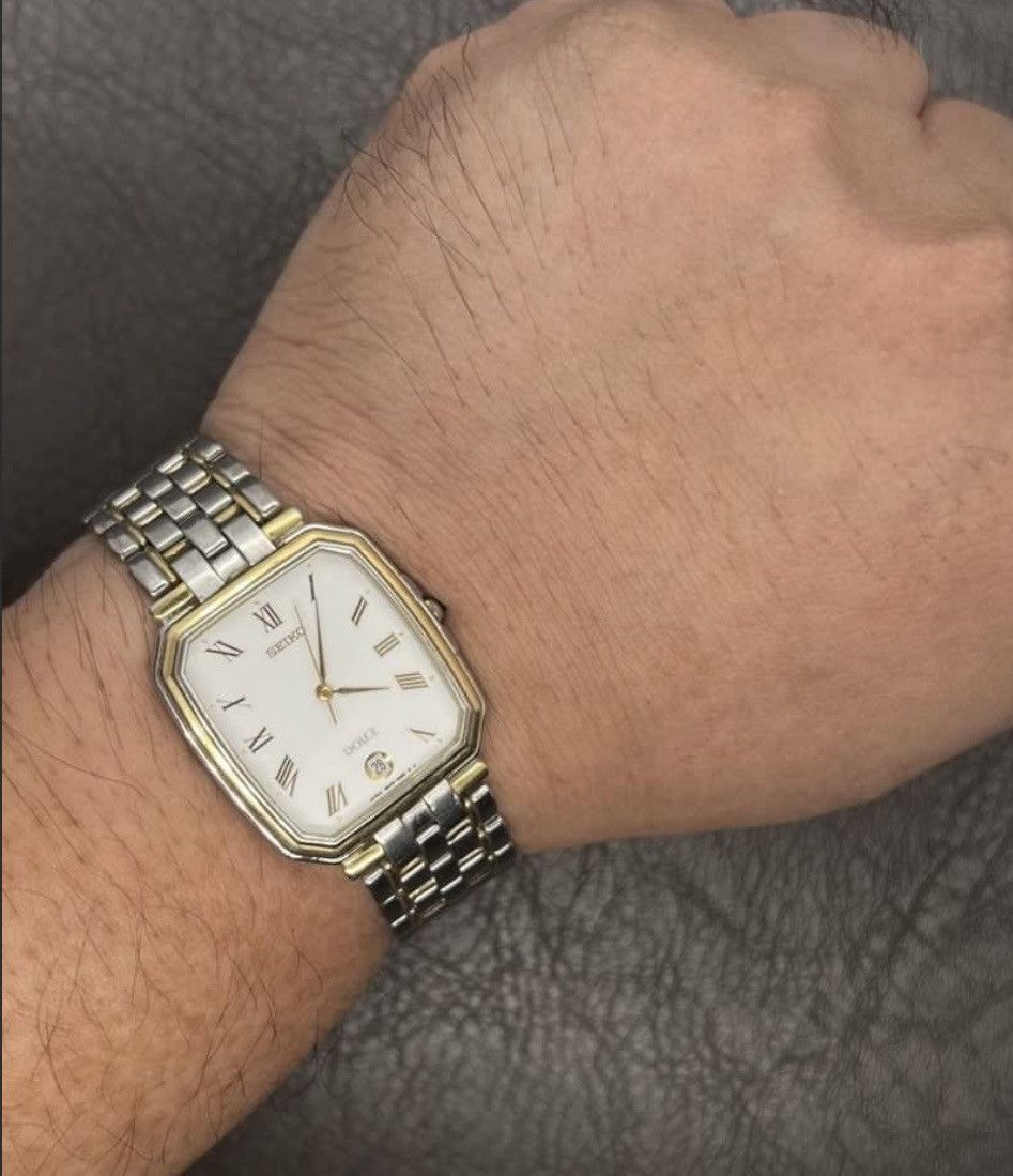 Seiko Vintage 90s Seiko Dolce Tank Two Tone Roman Dial Size ONE SIZE - 2 Thumbnail