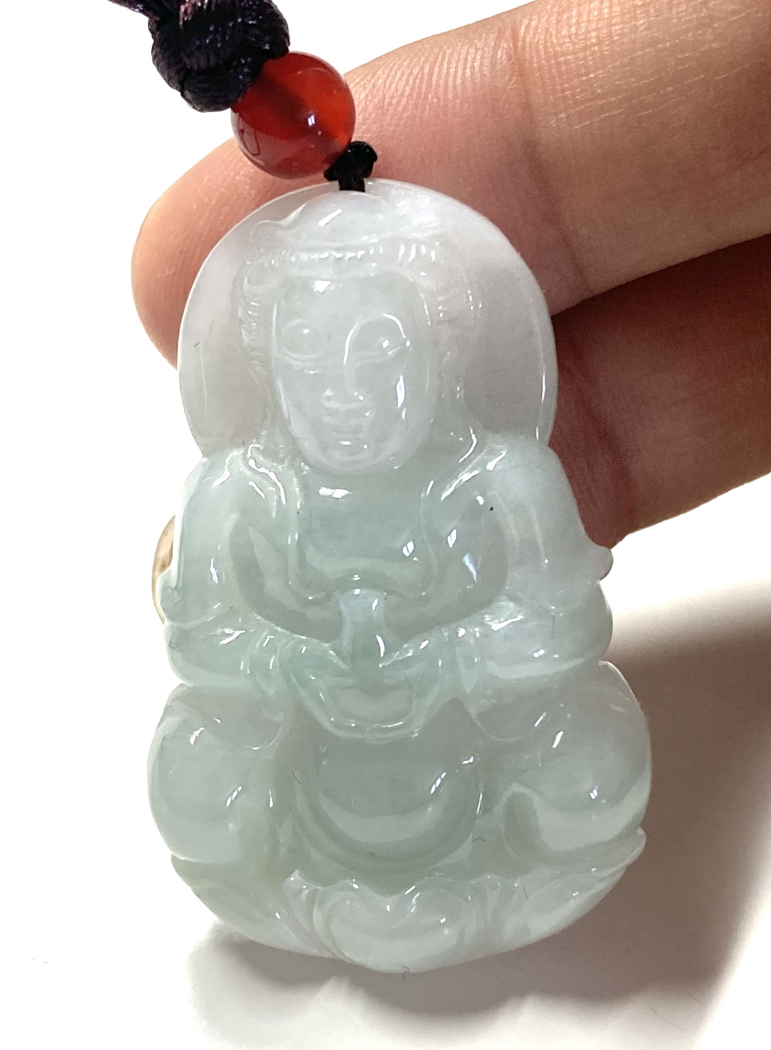 Other 60002 Certified Jadeite jade Guanyin Woman Buddha Pendant Size ONE SIZE - 8 Thumbnail
