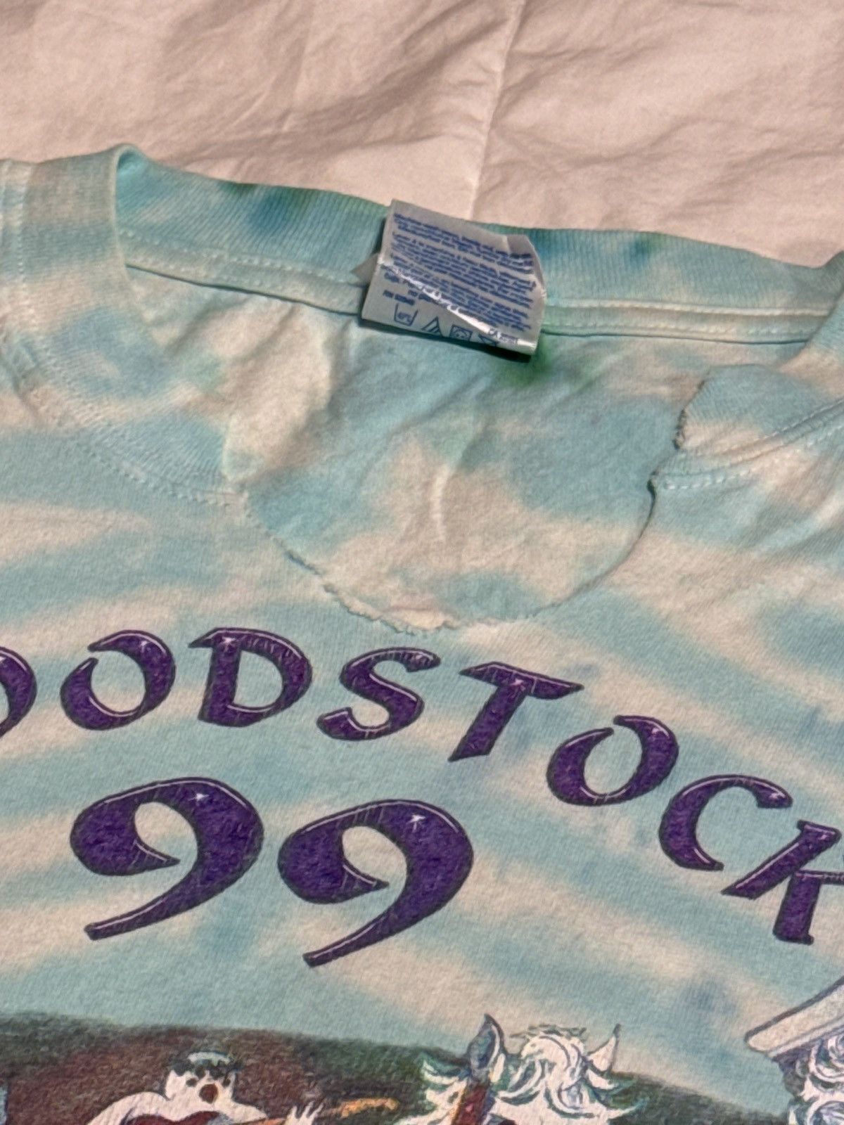 Vintage Vintage 99’ Woodstock Tie Dye Double Sided Tee Size US XXL / EU 58 / 5 - 6 Thumbnail