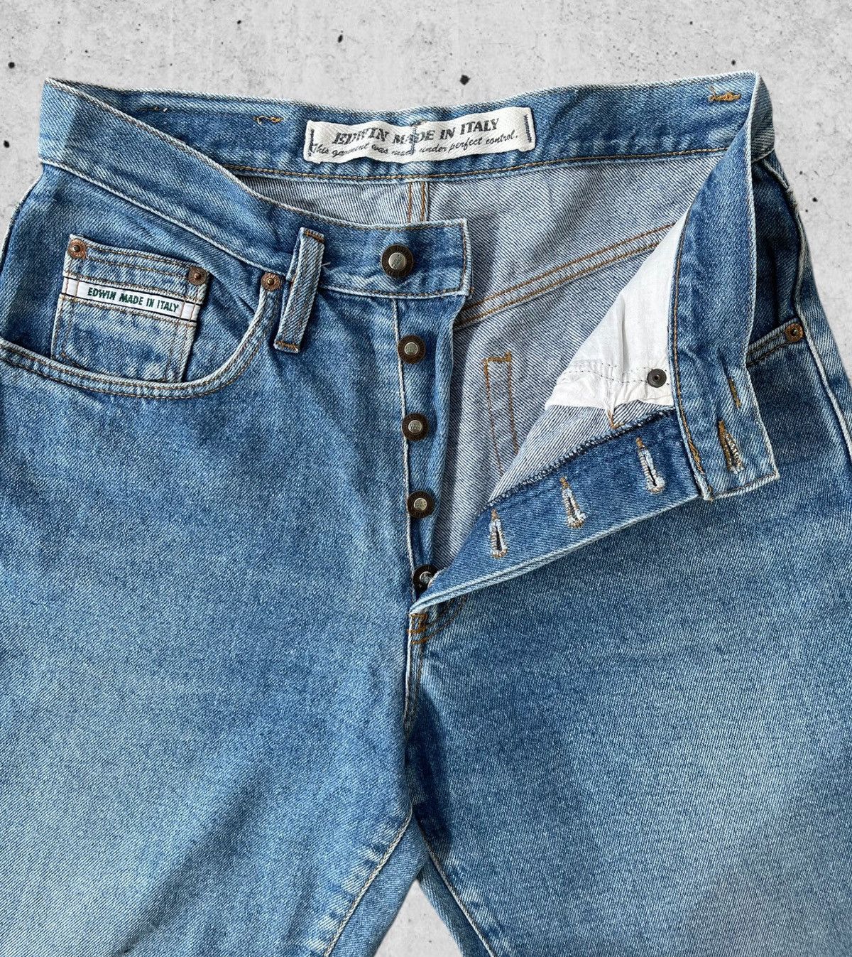 Edwin 🔥 Edwin Italy Distressed Denim Vintage W31 🔥 Size US 31 - 5 Thumbnail
