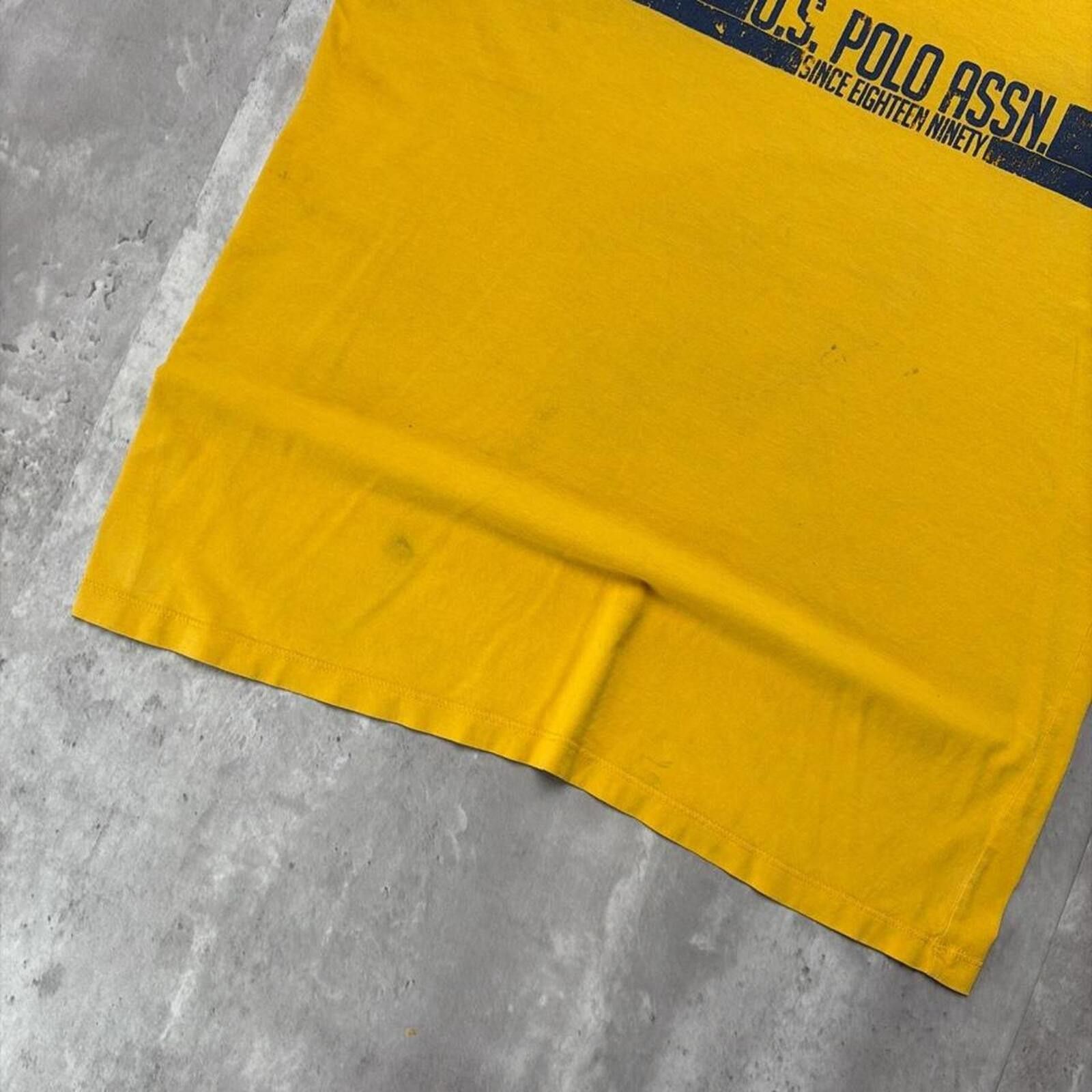U.S. Polo Assn. Y2K Yellow U.S. Polo Assn Grunge Skater T-Shirt Size US L / EU 52-54 / 3 - 4 Thumbnail