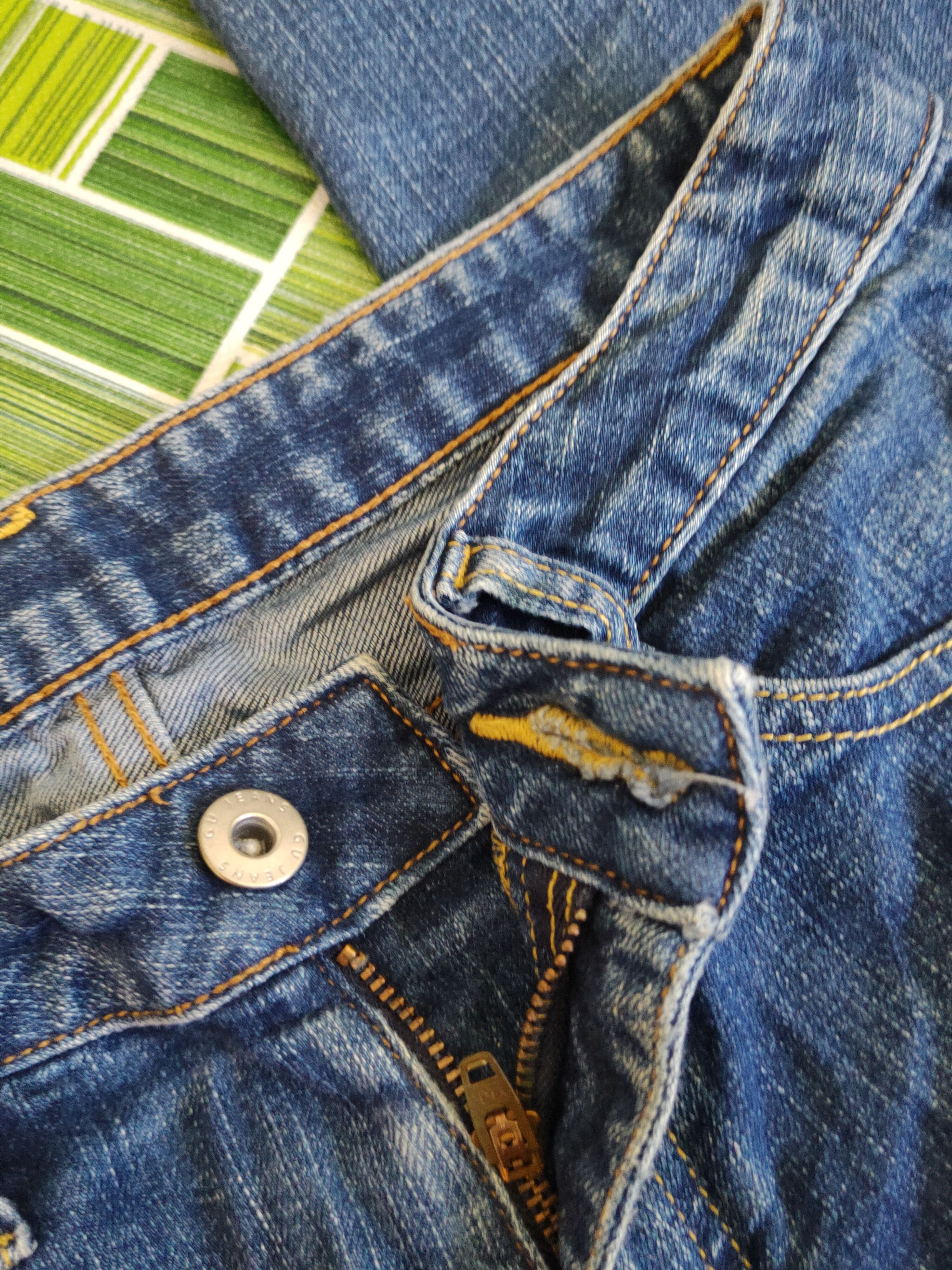 GU × Japanese Brand GU Blue Distressed Ripped Jeans #S1773 Size 26" / US 2 / IT 38 - 12 Thumbnail