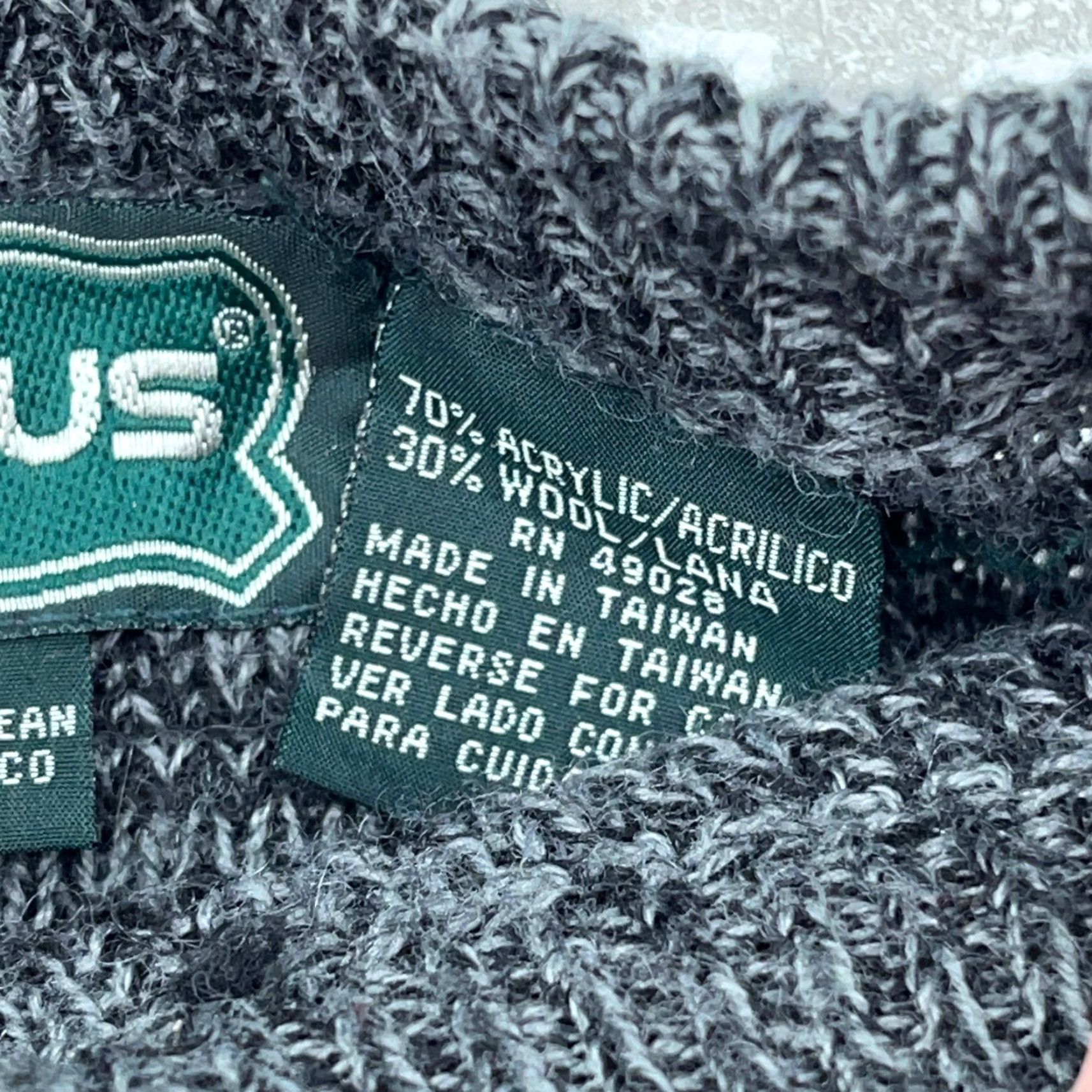 Vintage VINTAGE Campus Sweater Geometric Knit Gray Black XL Men Pullover 90s Logo Multi-Season Casual Dress Sports Size US XL / EU 56 / 4 - 6 Thumbnail