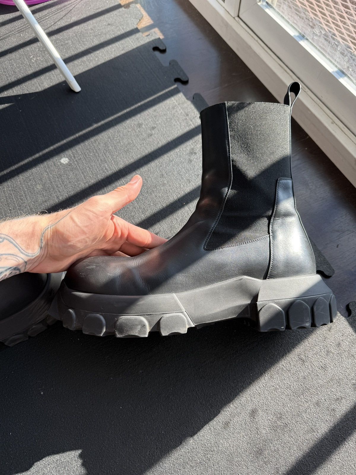 Rick Owens Rick Owen’s Bozo Beetle Tractor Boot Size US 12 / EU 45 - 4 Thumbnail