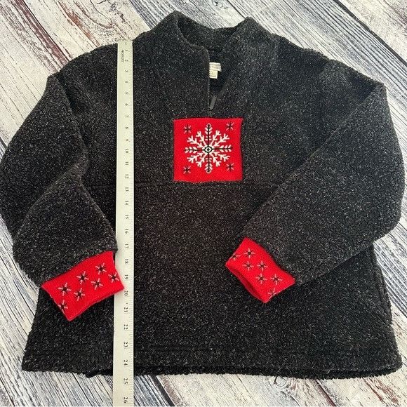 Vintage Vintage 2004 Christopher & Banks Chunky Teddy Fleece Pullove Size L / US 10 / IT 46 - 8 Thumbnail