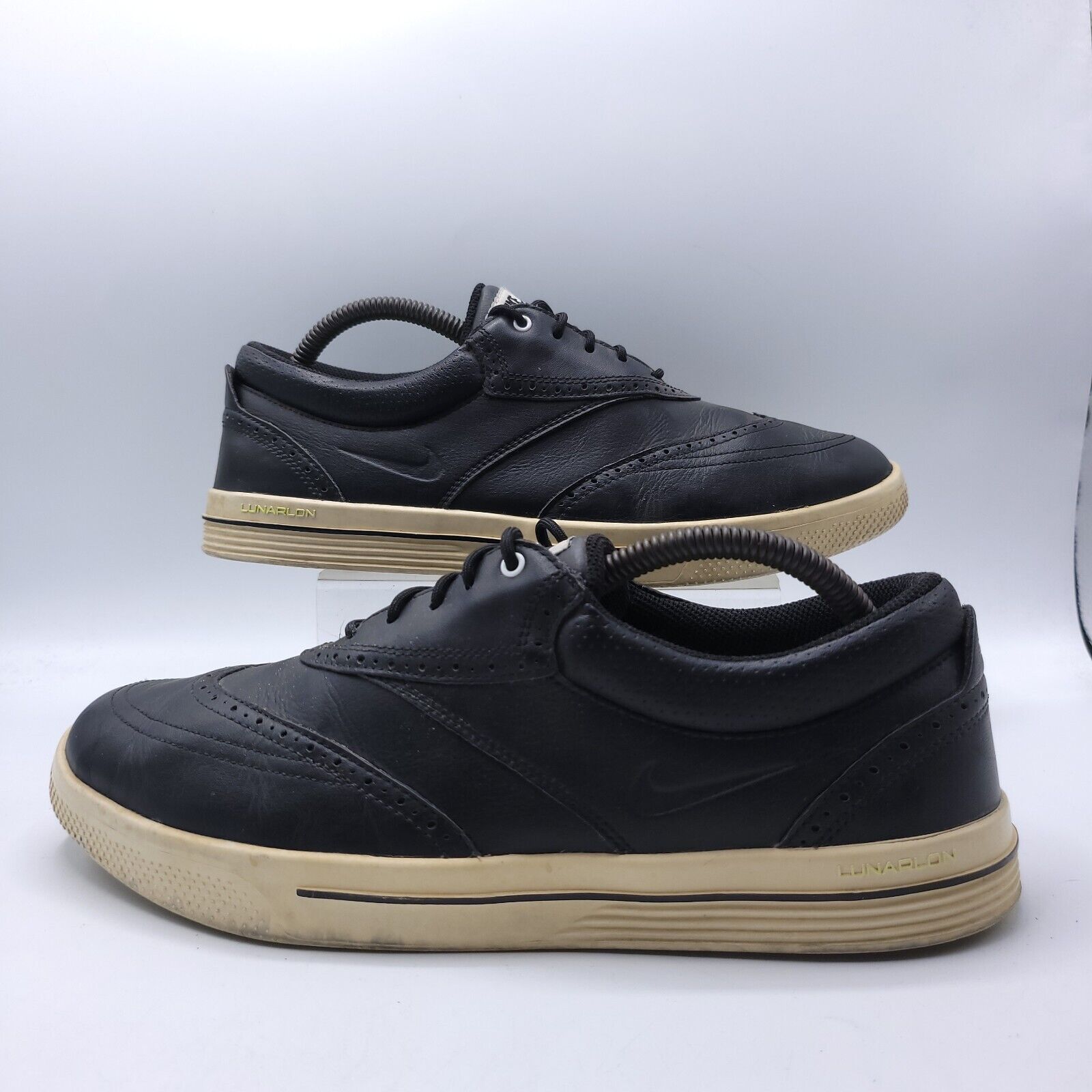 Nike Nike Lunarlon Shoe Mens Size 9.5 W 577372-001 Black White Size US 9.5 / EU 42-43 - 5 Thumbnail