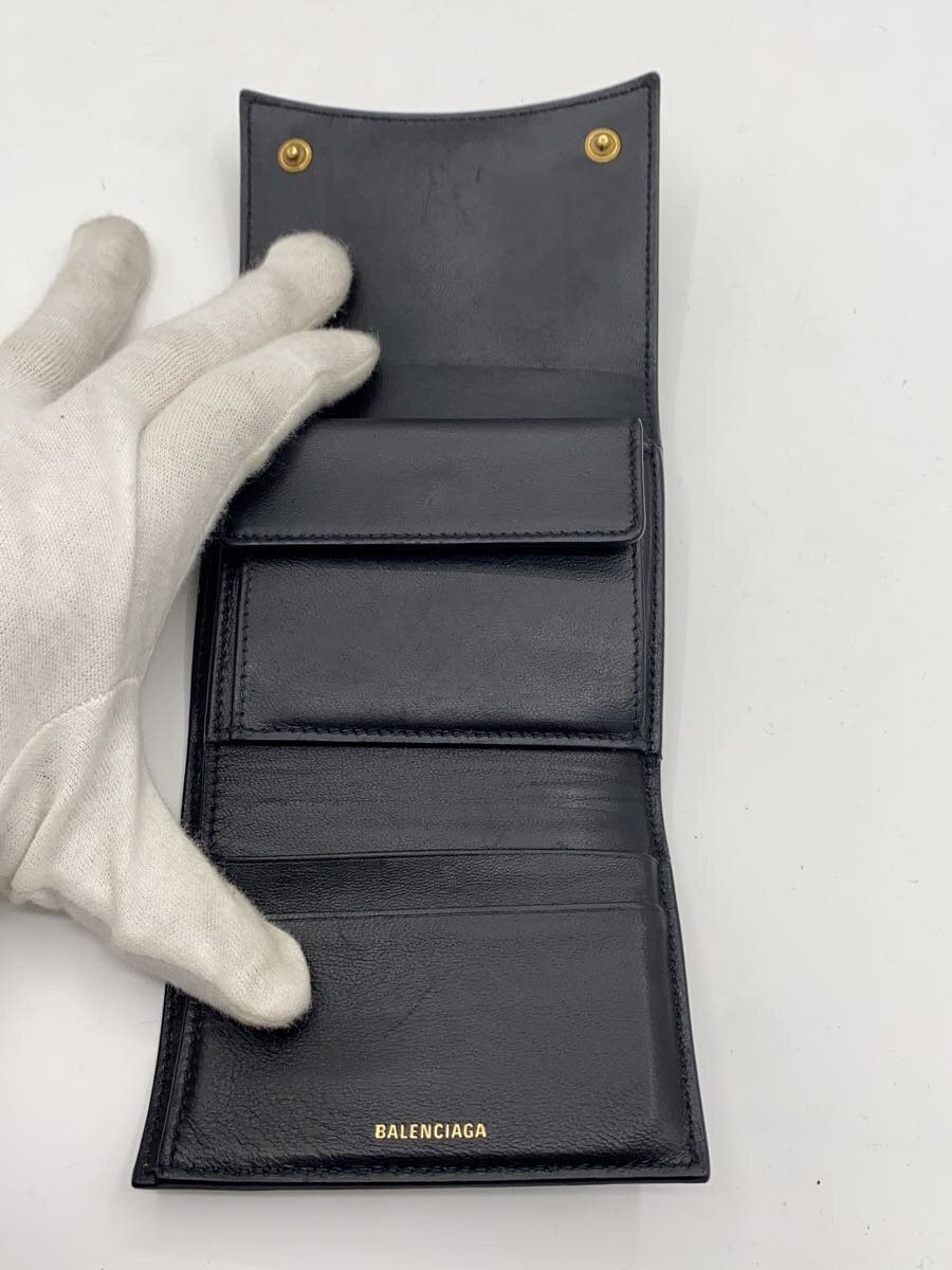 Balenciaga Balenciaga Hourglass Leather Mini Wallet Black Size ONE SIZE - 4 Thumbnail