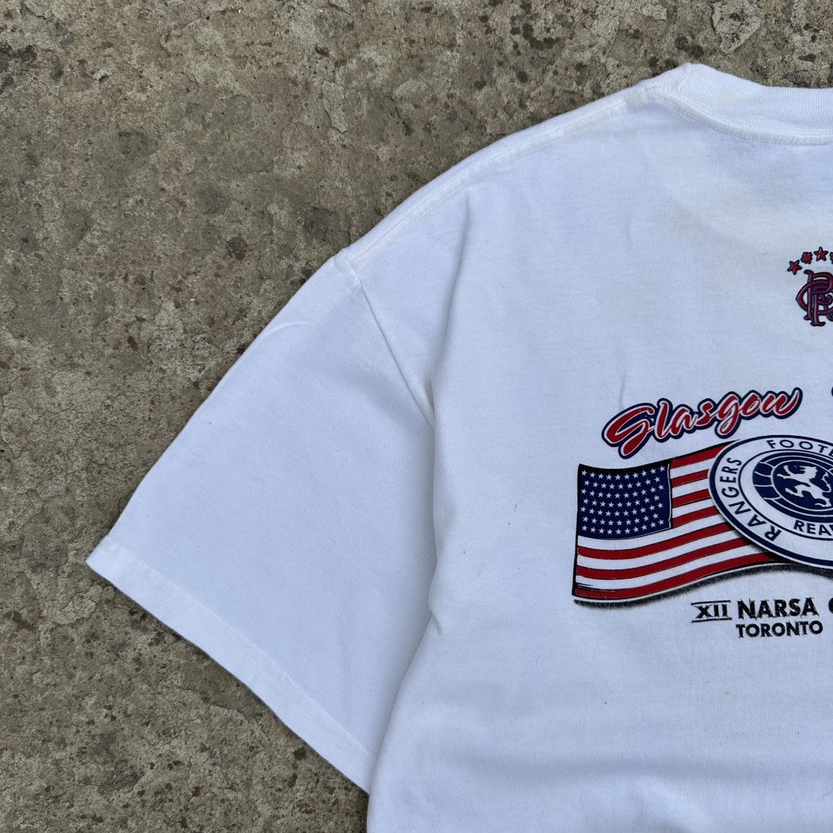 Japanese Brand Vintage Glasgow Rangers Narsa 2004 T-shirts Big Logo Size US L / EU 52-54 / 3 - 8 Thumbnail