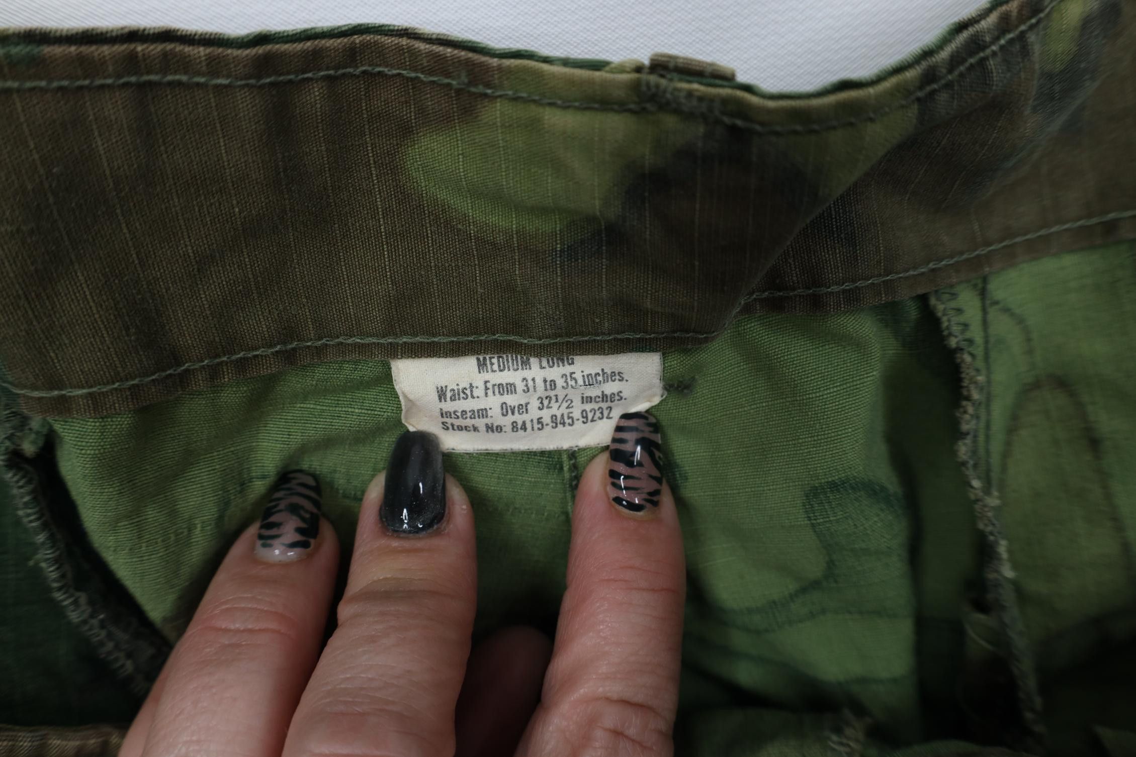Vintage Vintage 60s Vietnam War Poplin Class 2 Ripstop Cargo Pants Size US 34 / EU 50 - 10 Thumbnail