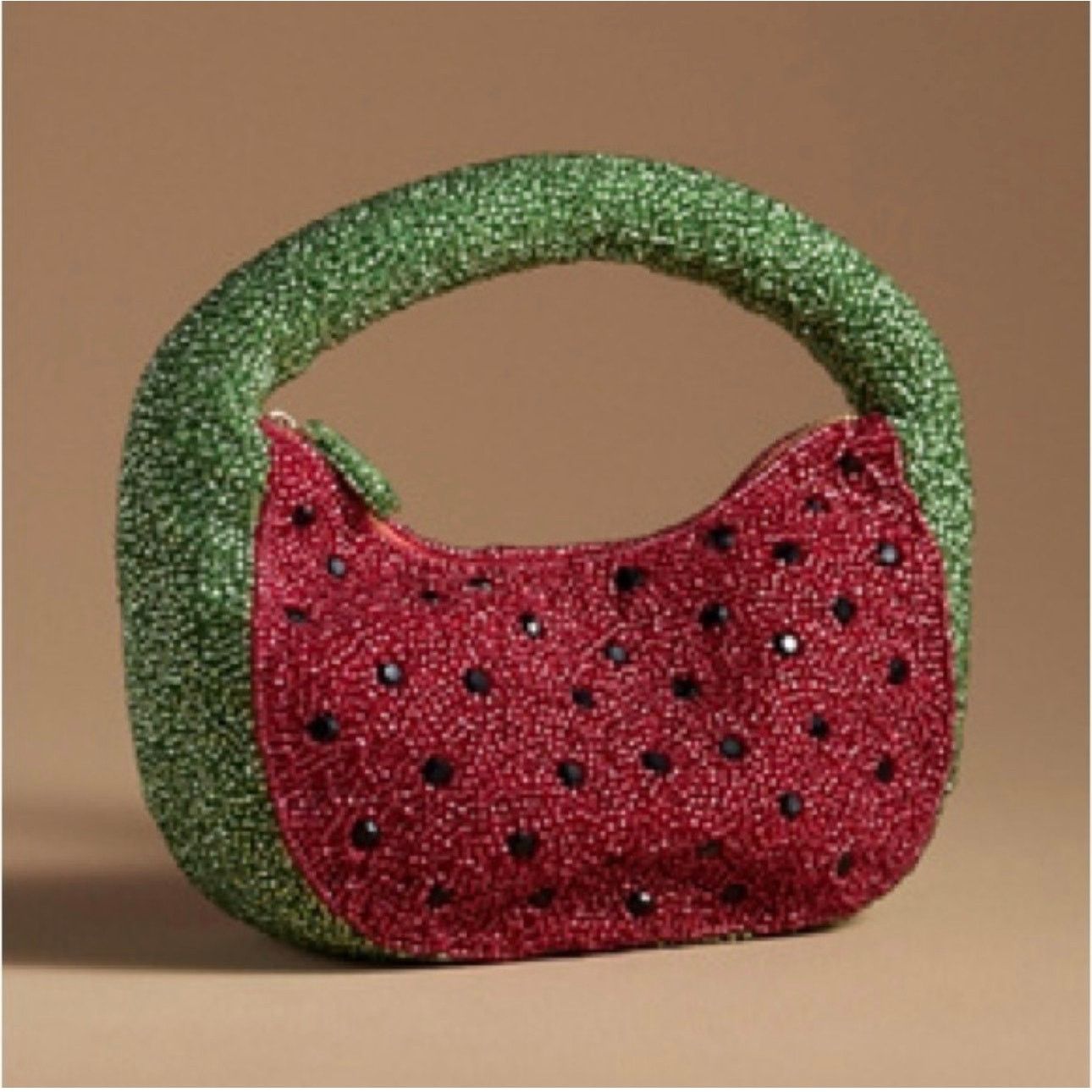 Anthropologie ANTHROPOLOGIE The Tate Beaded Bag: Fruit Edition Watermelon Size ONE SIZE - 1 Thumbnail