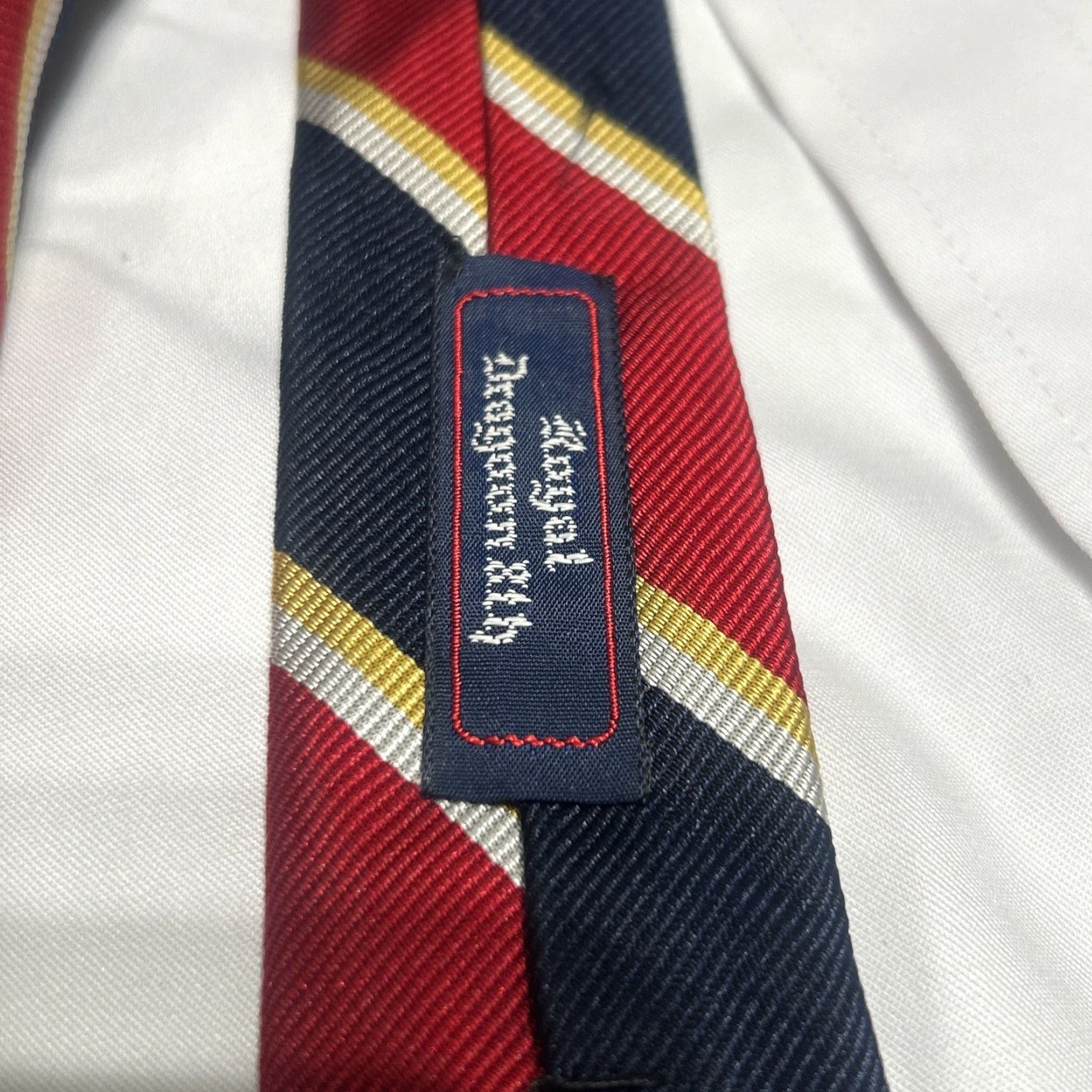 Robert Talbott VTG Robert Talbott Repp Silk Neck Tie Multicolor Stripe 3.5 USA Royal Dragon 8th Navy Gold Red Stripe Men Tie Size ONE SIZE - 4 Thumbnail