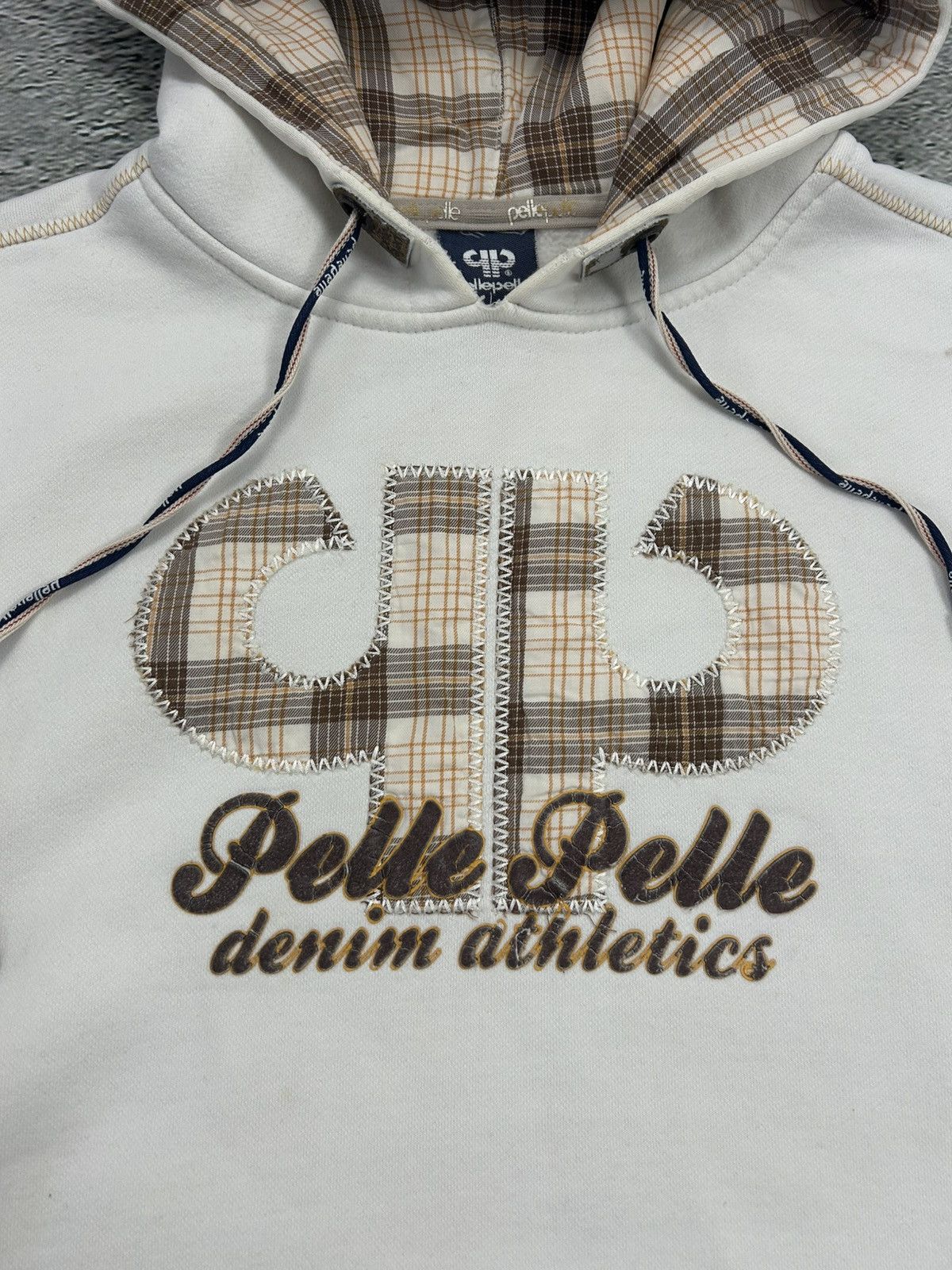 Marc Buchanan Pelle Pelle hoodie big logo 90s beige sweatshirt Size US XL / EU 56 / 4 - 2 Thumbnail