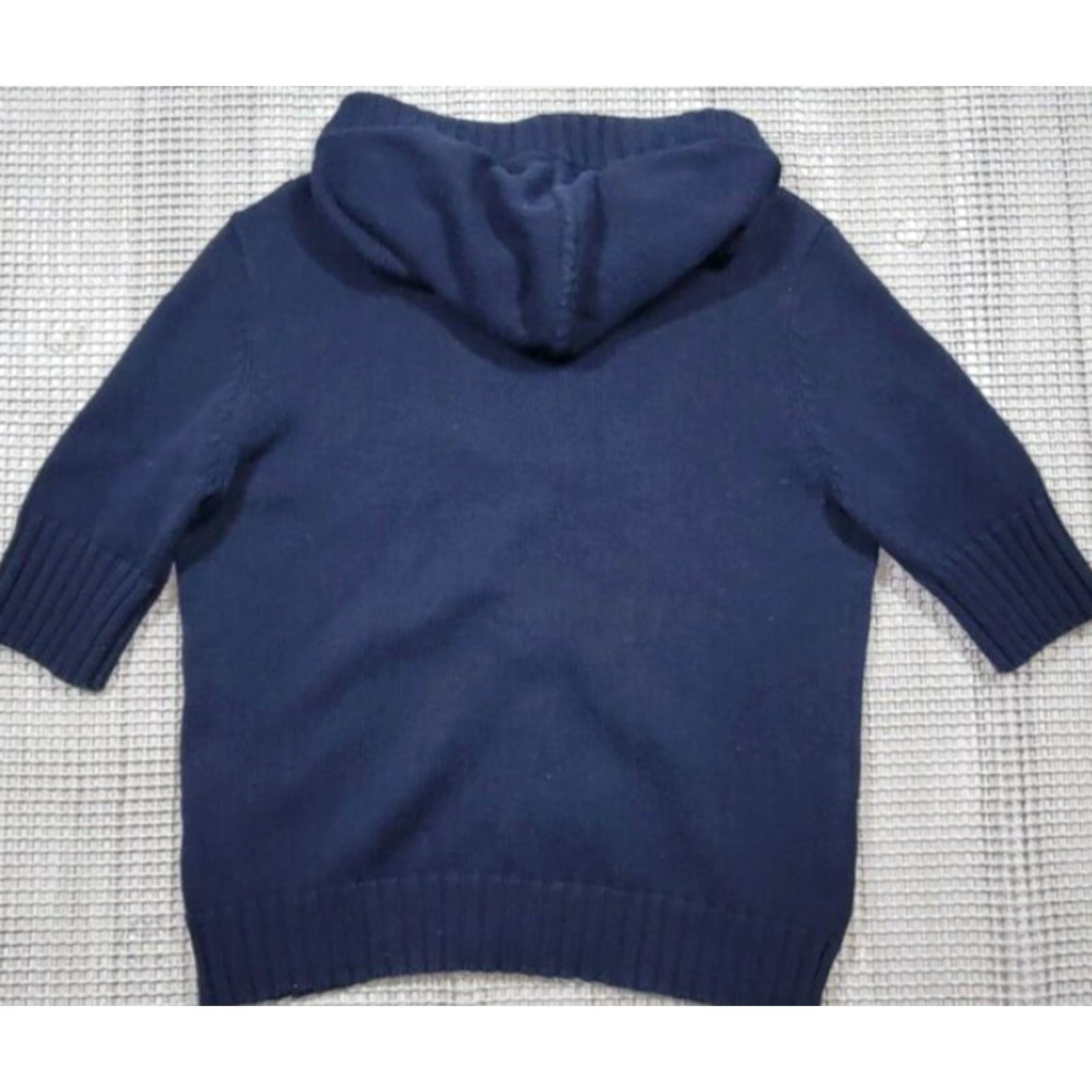 Ralph Lauren Lauren Ralph Lauren Cardigan Sweater Women M Blue Cable Knit Hooded Button Vintage 90s Accredited by 100% Cotton/All Seasons Size M / US 6-8 / IT 42-44 - 2 Thumbnail