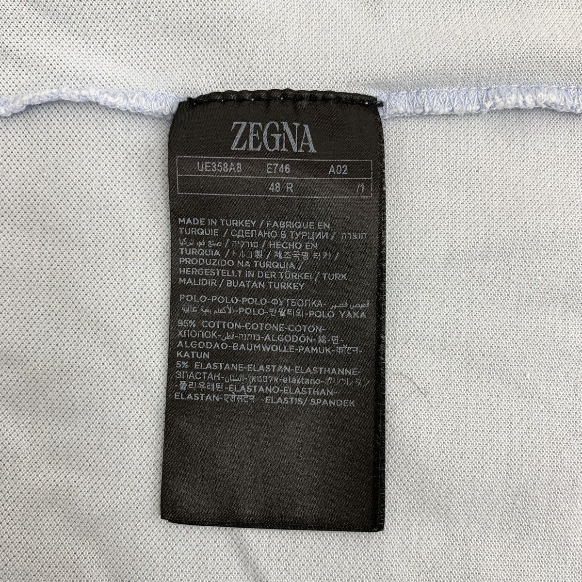 Z Zegna Zegna Cotton Collared Button-Short Sleeve Polo Shirt K26WX Size US M / EU 48-50 / 2 - 6 Thumbnail