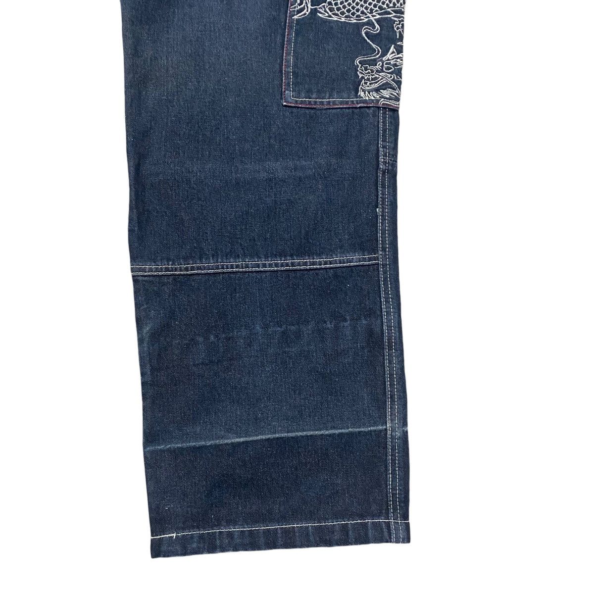 Vintage Vintage BRASS HITHER Denim Baggy Flame Dragon Jeans Size US 36 / EU 52 - 11 Thumbnail