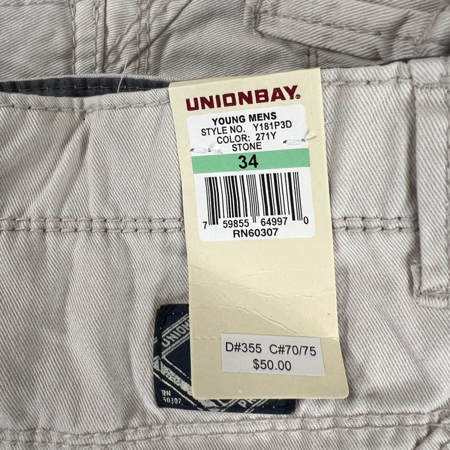 Vintage VINTAGE UNIONBAY Cargo Shorts Mens 34 Khaki Baggy 11in Inseam White Ivory Cotton cargo Pocket Y2K 90s Grunge Outdoor Summer Spring Mens Size US 34 / EU 50 - 7 Thumbnail