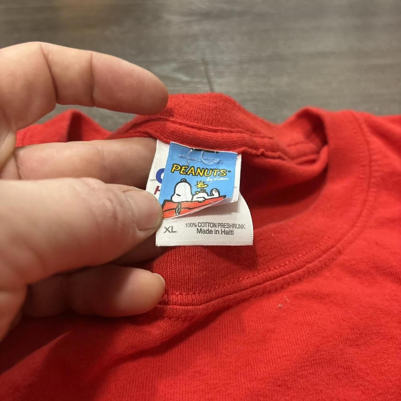 Peanuts vintage snoopy get in line ladies Christmas t shirt 00s XL Size US XL / EU 56 / 4 - 5 Thumbnail