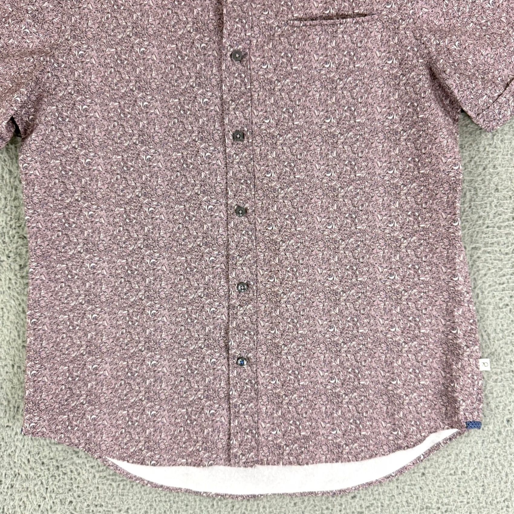 Vintage 7Diamonds Button-Down Shirt Men M Purple Floral At First Sight 4-Way Stretch Regular Size US M / EU 48-50 / 2 - 4 Thumbnail