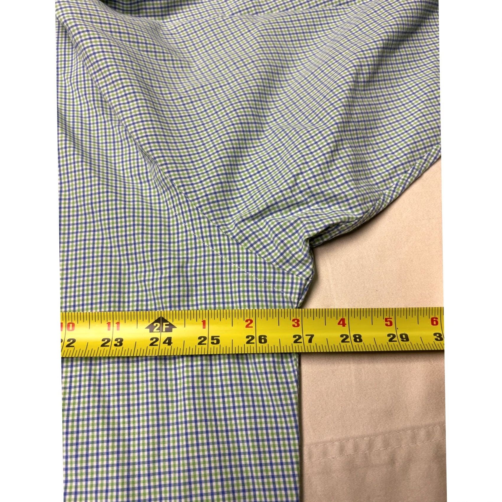 Ralph Lauren Ralph Lauren Yarmouth Mens Dress Shirt Button-Down 17 34/35 Multicolor Check 100% Cotton Long Sleeve Button Cuff Barrel Cuff Embroidered Pony Size US XL / EU 56 / 4 - 7 Thumbnail