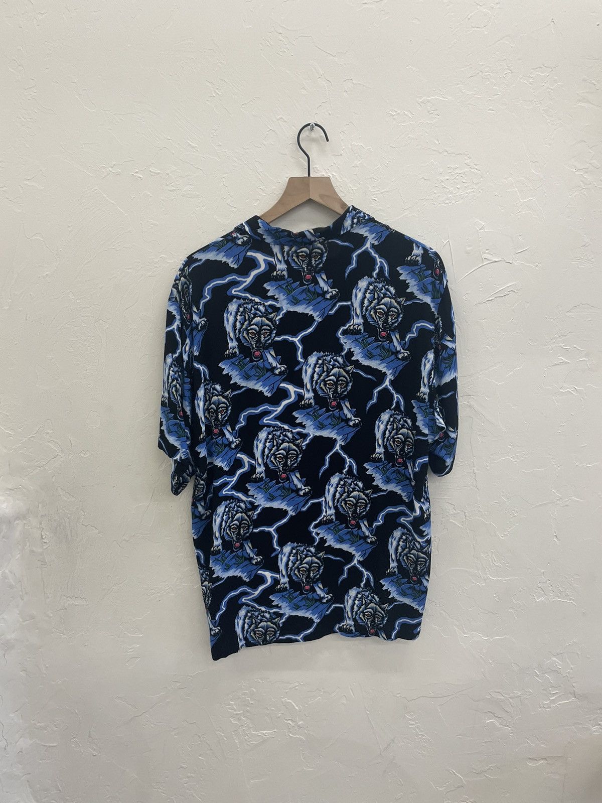 Hysteric Glamour Wolf and Lightning Rayon Full Print Button up Shirt Size US L / EU 52-54 / 3 - 3 Thumbnail