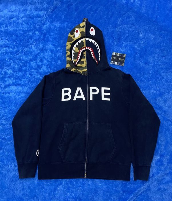 Bape half discount and half hoodie