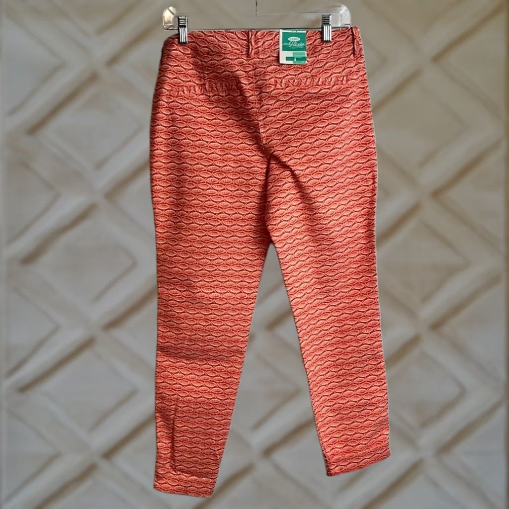 Old Navy Old Navy Fish Print Pixie Ankle Pants Coral Womens Size 4 Stretch Size 27" / US 4 / IT 40 - 1 Thumbnail