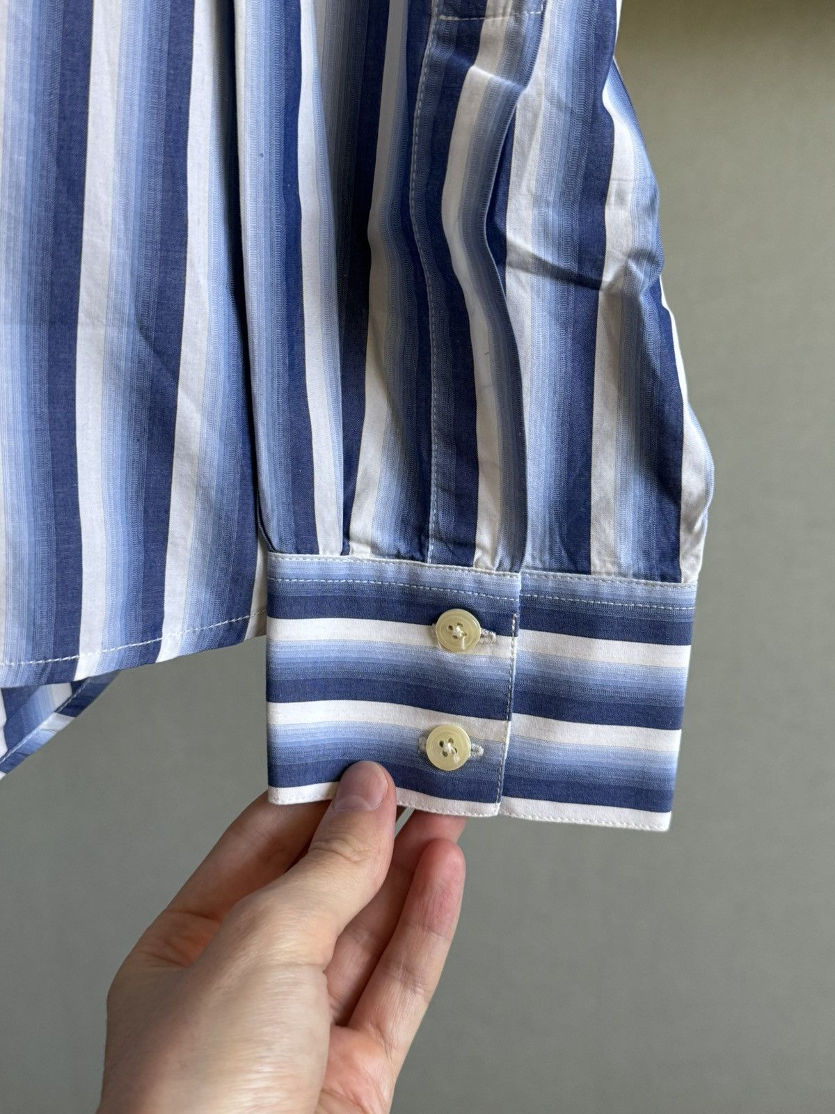 Burberry Burberry made in UK stripped shirt Size US XL / EU 56 / 4 - 6 Thumbnail