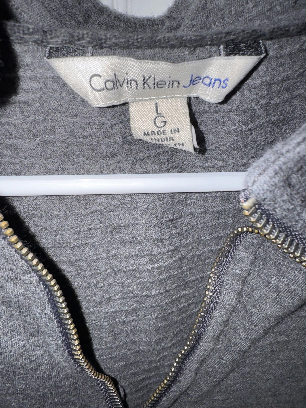 Calvin Klein Calvin Klein Gray Quarter Zip Pullover Sweater Size US L / EU 52-54 / 3 - 4 Thumbnail