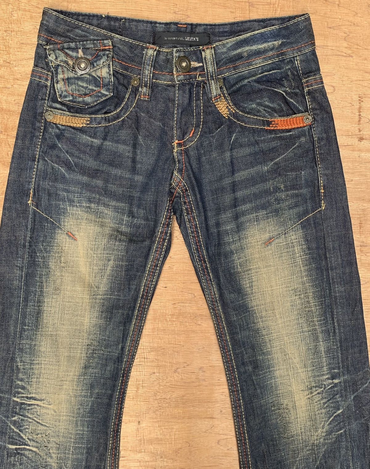 Lolita Jeans Rare.. by concert of the LOLITA’S Flare Denim Jeans Pants Size US 28 / EU 44 - 7 Thumbnail