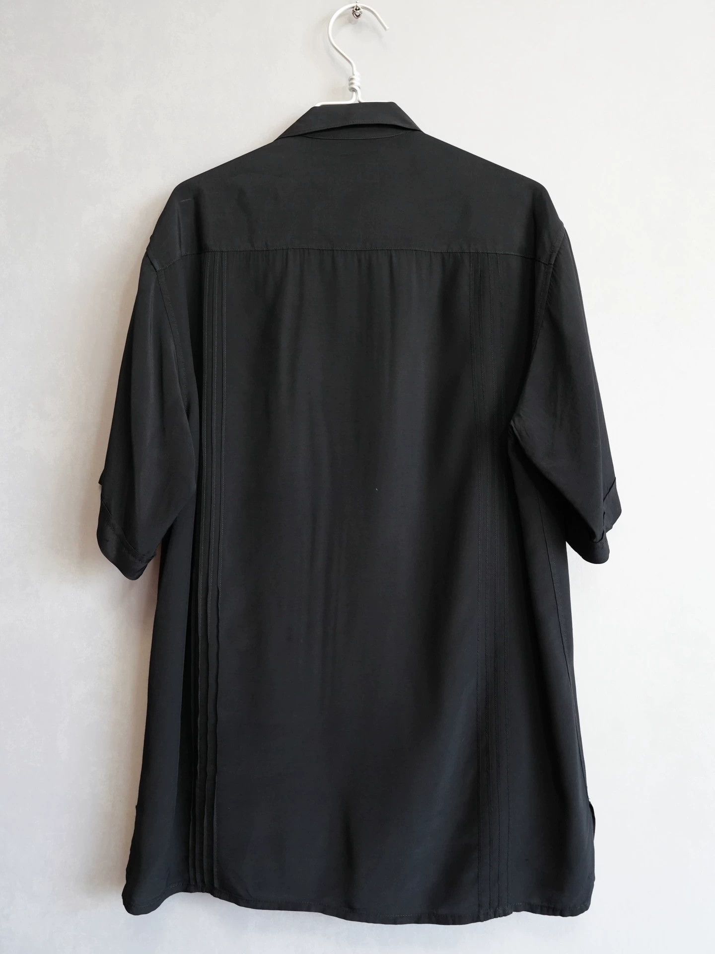 Yohji Yamamoto Yohji Yamamoto 16SS Vertical Stripe Silk Blend SS Shirt Size US L / EU 52-54 / 3 - 5 Thumbnail