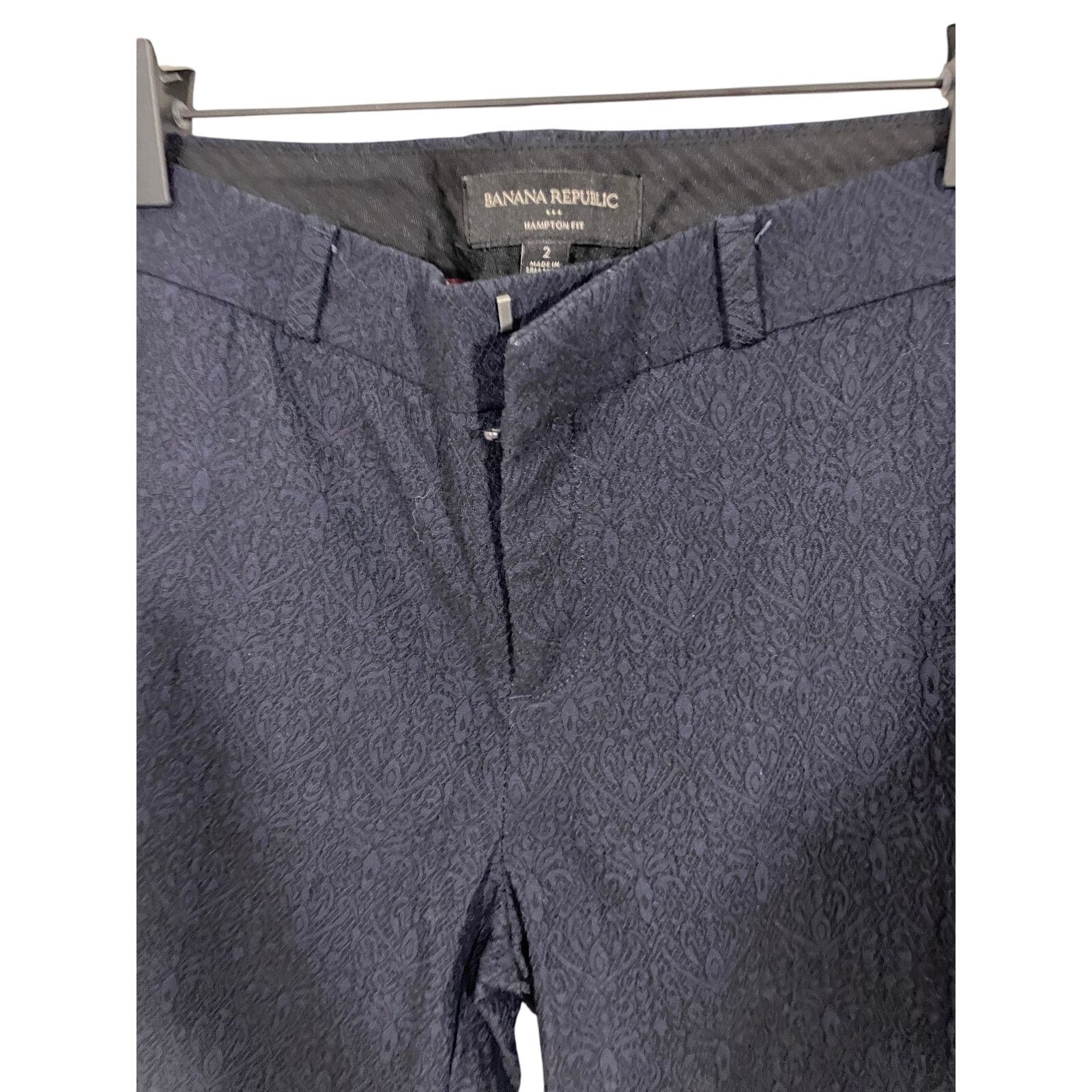 Banana Republic Banana Republic Hampton 2 Navy Straight Trousers Corporate Size 26" / US 2 / IT 38 - 2 Thumbnail