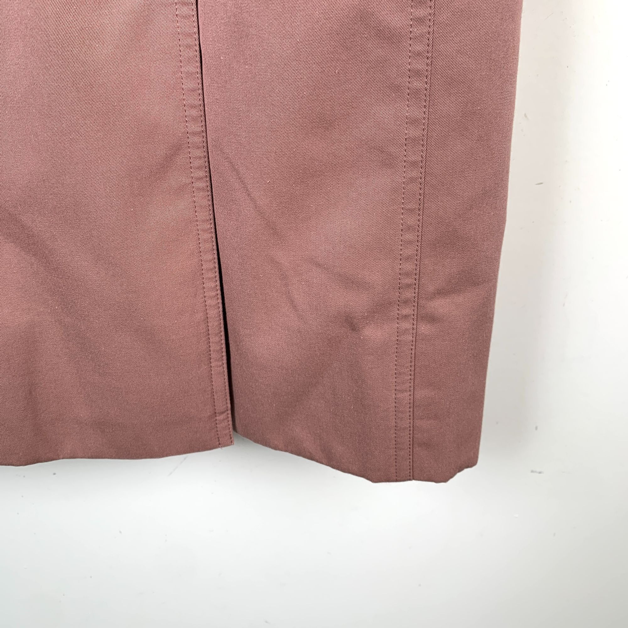 Burberry Burberry Dusty Pink Cotton Double-Breasted Trench Coat (Size Size XS / US 0-2 / IT 36-38 - 4 Thumbnail