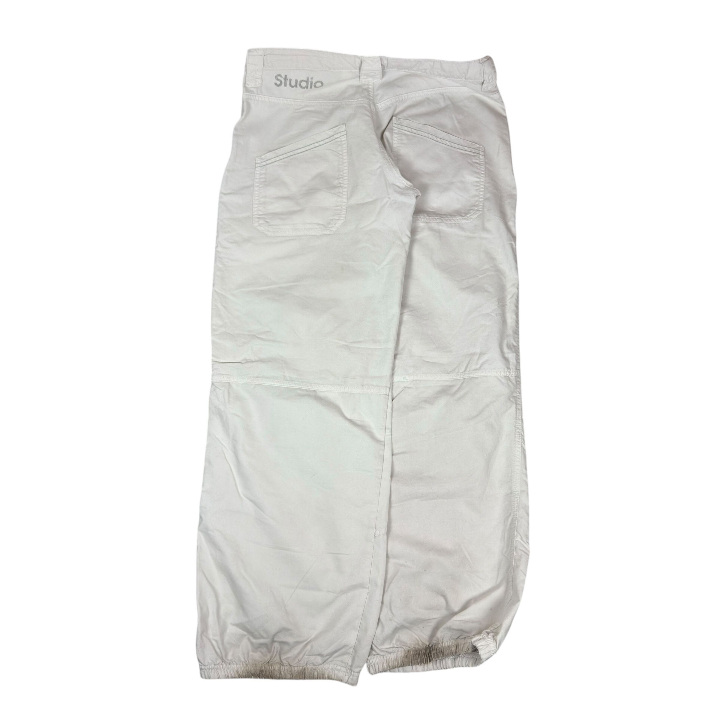 Nike × Vintage Nike Dri-Fit Women's White Swoosh Straight Leg Pants 10 Size 32" / US 10 / IT 46 - 7 Thumbnail