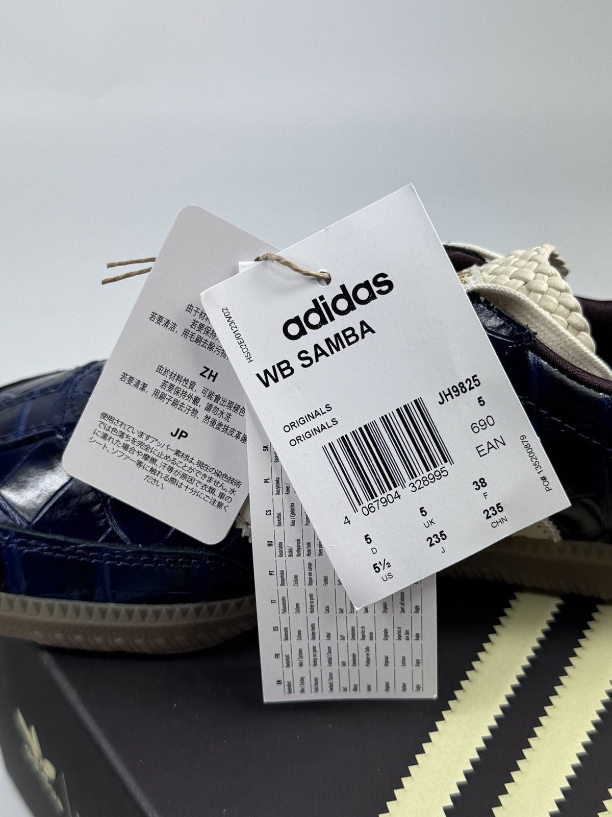 Adidas × Wales Bonner ADIDAS SAMBA NAVY CROC SNEAKERS Size US 5.5 / IT 35.5 - 8 Thumbnail