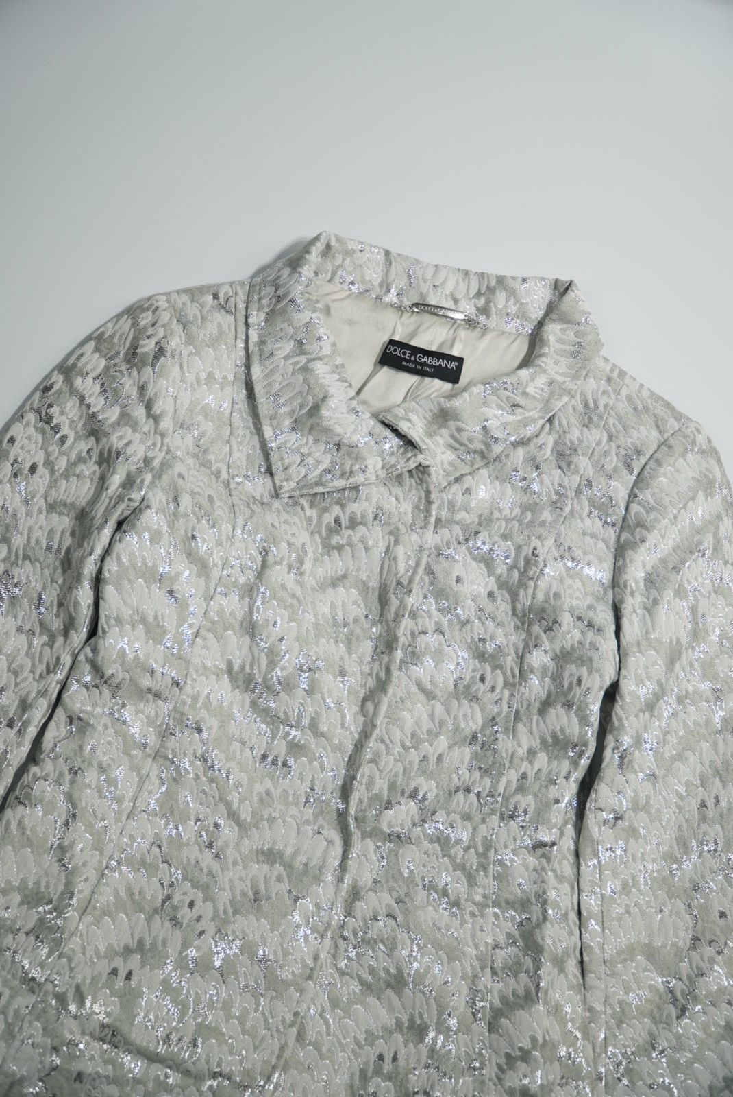 Dolce & Gabbana Dolce & Gabbana Silver Rabbit Skin Jacket Size S / US 4 / IT 40 - 4 Thumbnail