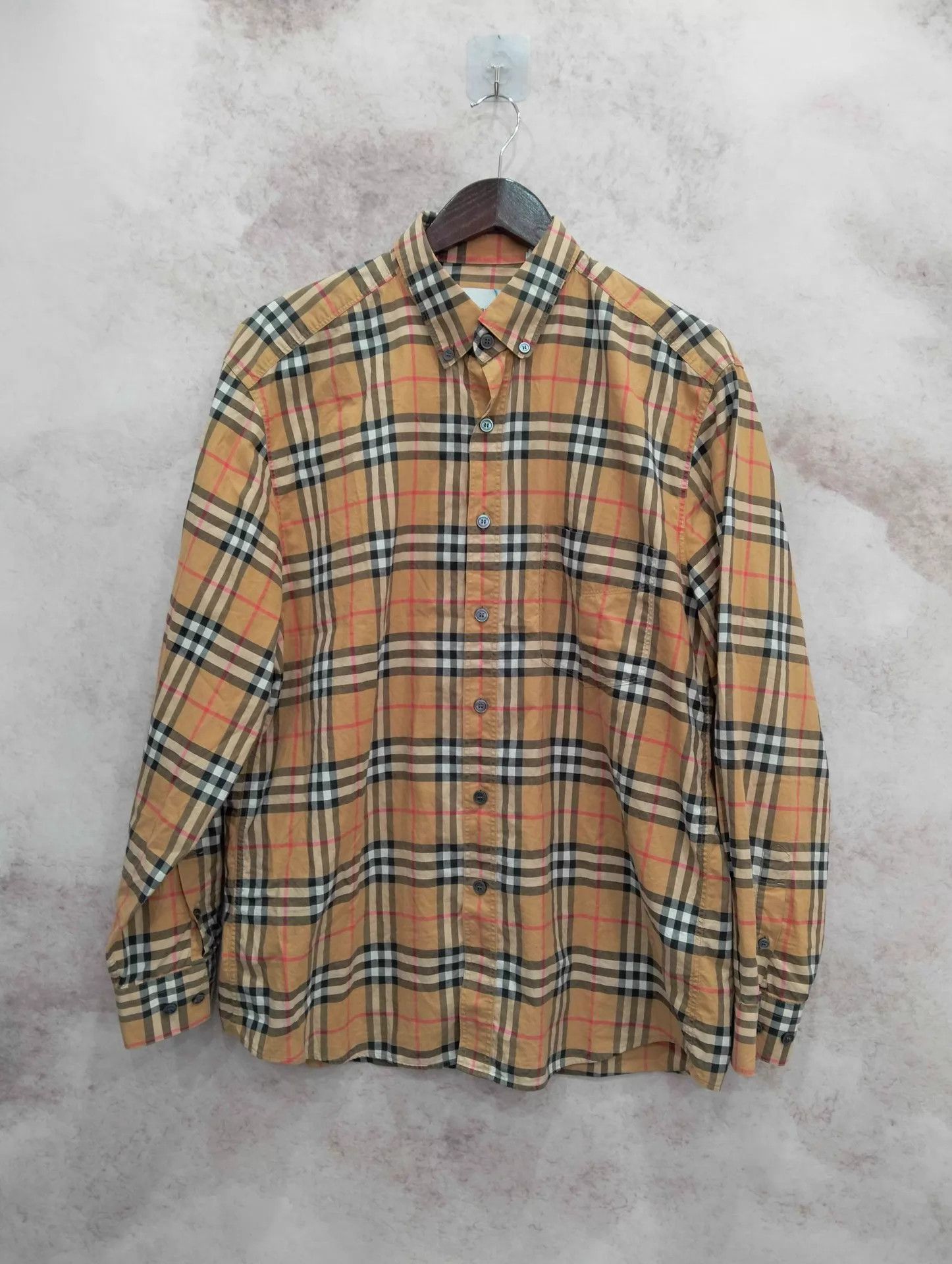 Burberry Burberry Check Long Sleeve Shirt XL 95 New Size US XL / EU 56 / 4 - 1 Thumbnail