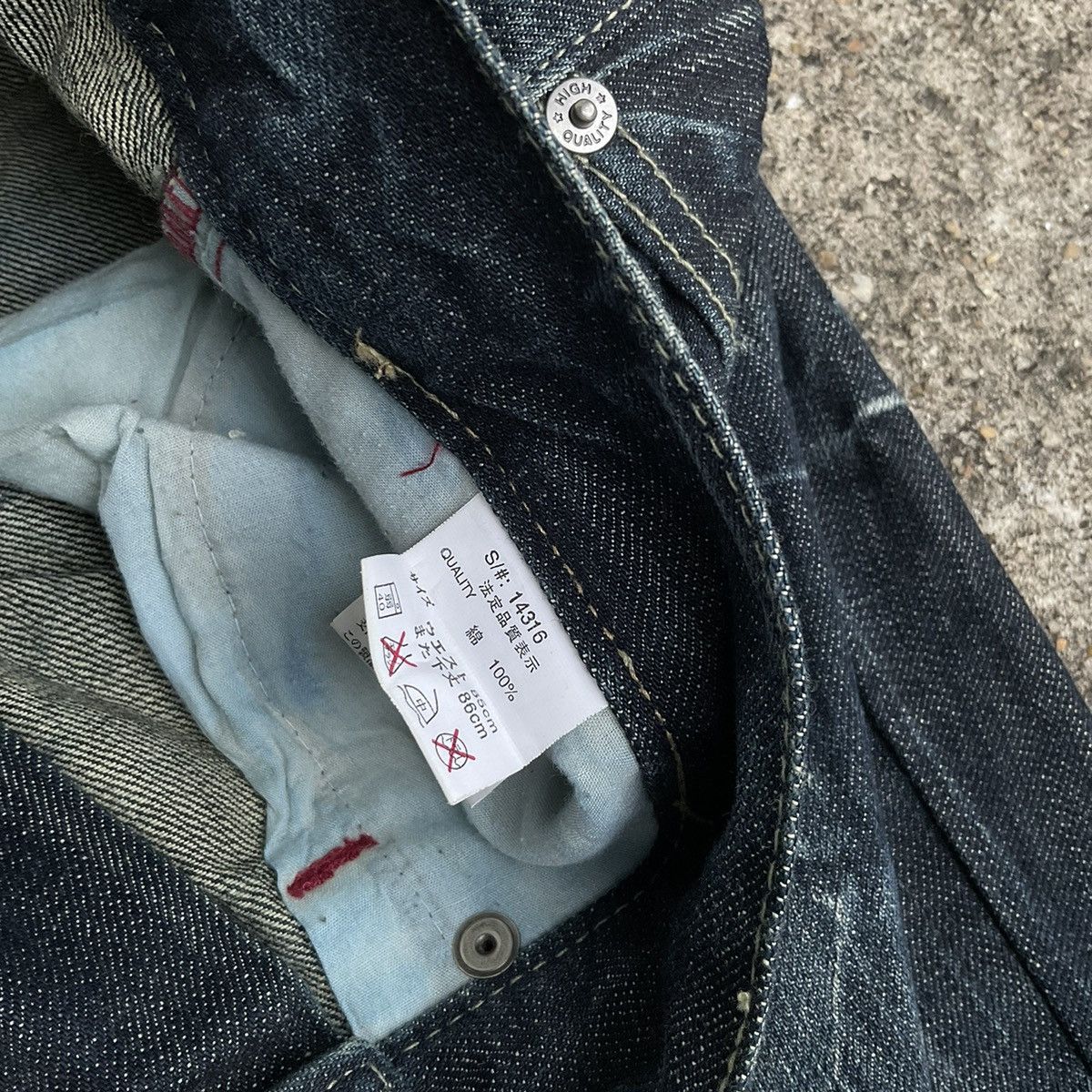 Japanese Brand Rare Design 💥 Vintage Nylaus Distressed Fiare jeans Size US 34 / EU 50 - 6 Thumbnail