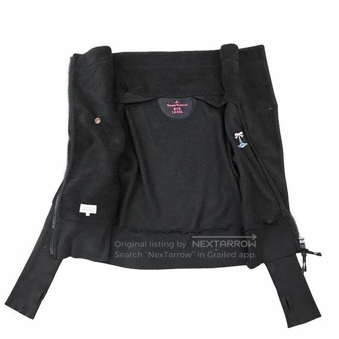 Vivienne Westwood Vivienne Westwood Vintage Black Gray Fleece Saturn Logo Cu Size M / US 6-8 / IT 42-44 - 5 Thumbnail