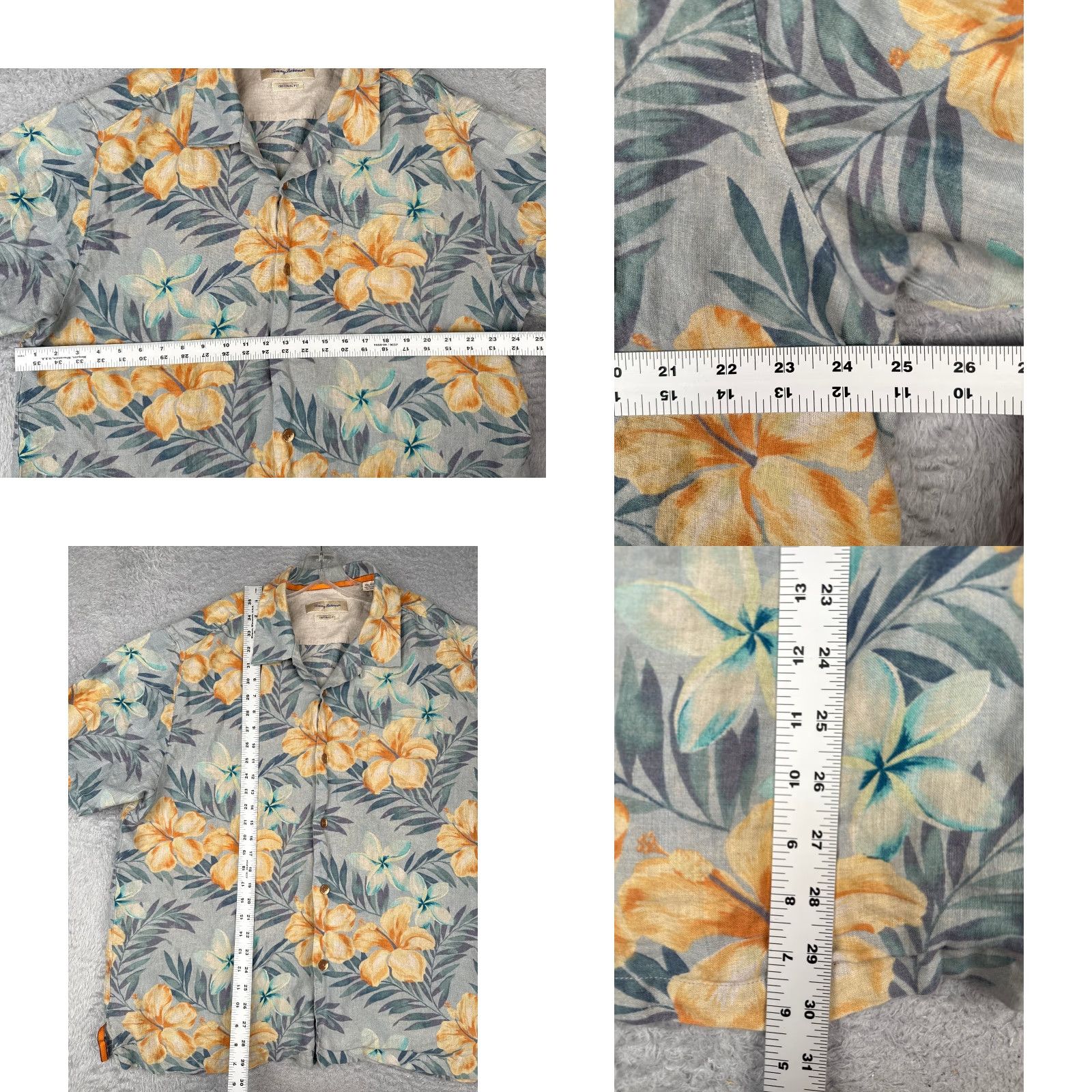 Tommy Bahama Tommy Bahama Shirt Men 2XL Blue Floral Linen Button-Up Hawaiian Aloha Beach Vacation Resort Shirt Mens Size US XXL / EU 58 / 5 - 8 Thumbnail