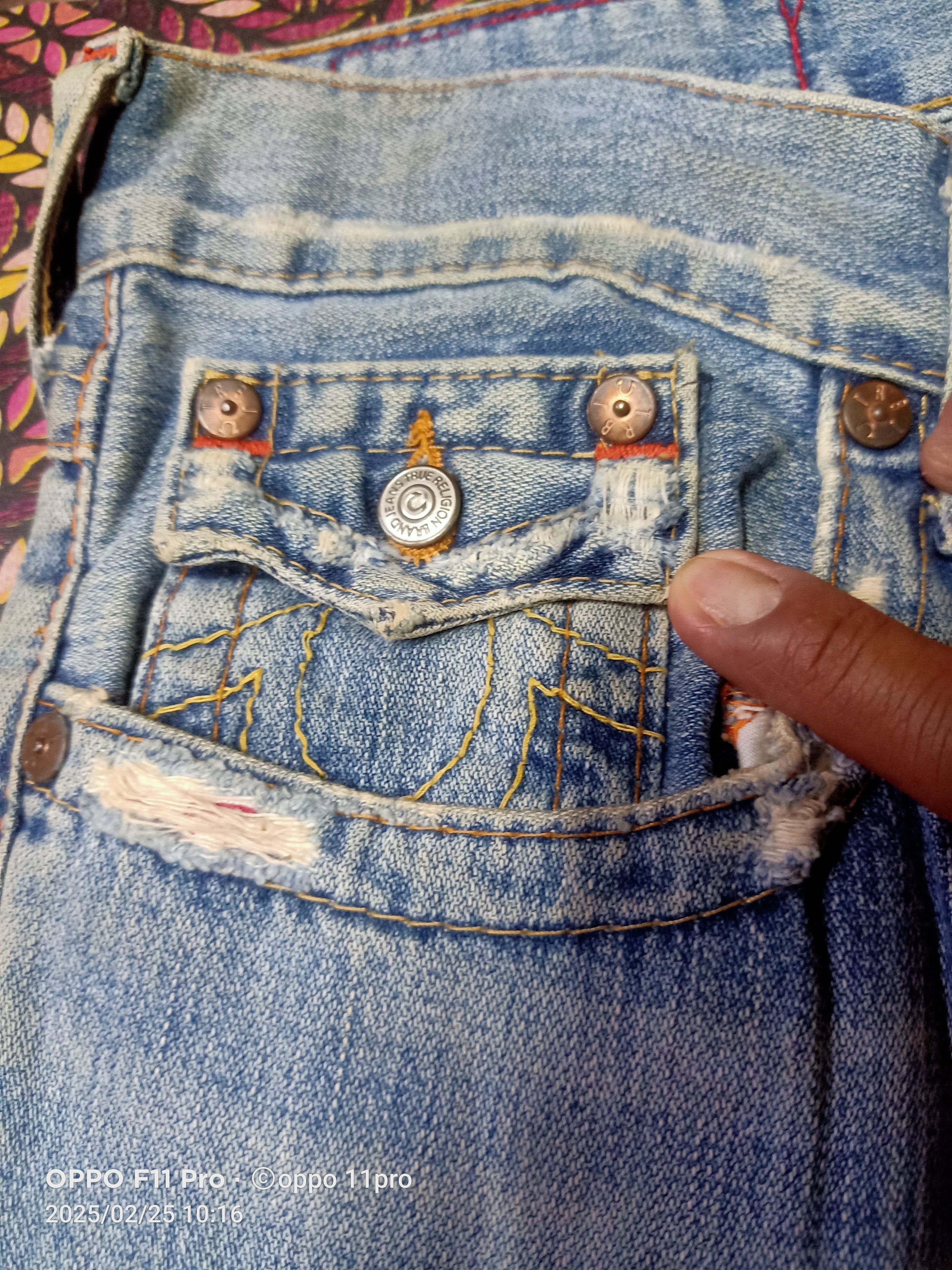 True Religion × Vintage True Religion Flare Denim Size US 34 / EU 50 - 6 Thumbnail