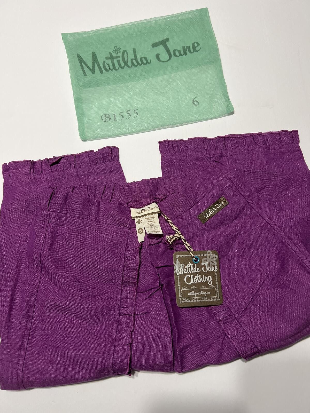 Other Matilda Jane Purple Ruffle Pants Size 6 Girls Size 24" / US 00 / IT 34 - 8 Thumbnail