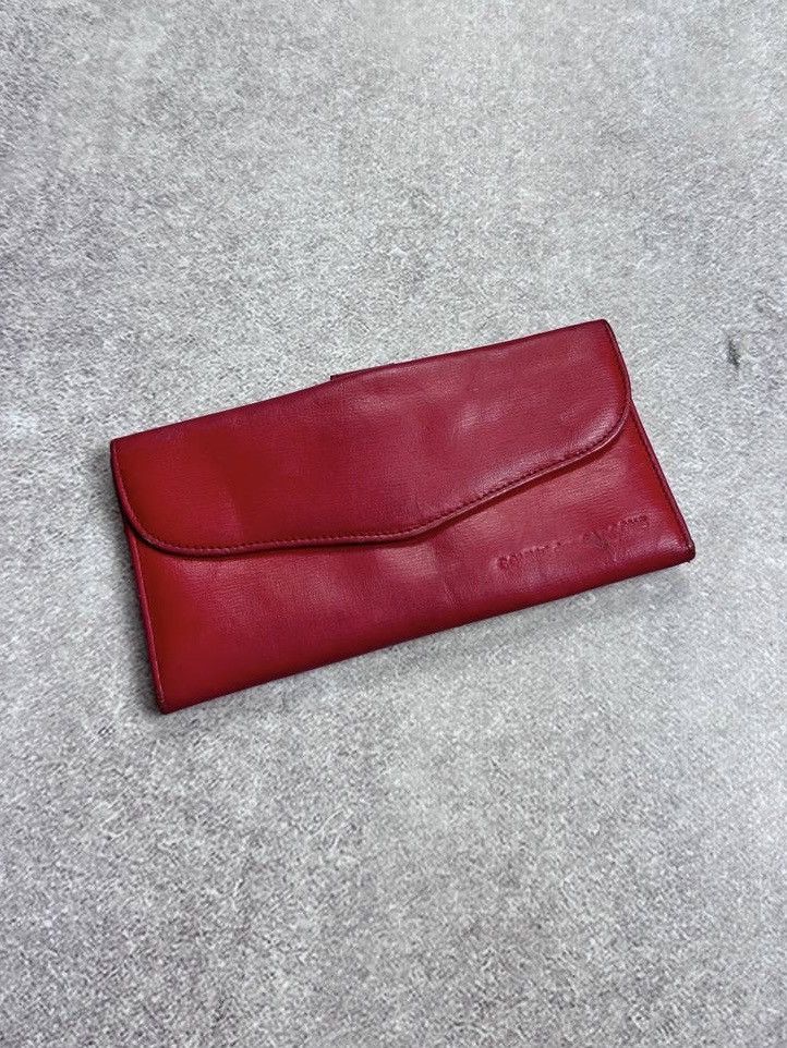 Comme des Garcons Vintage Comme Des Garcons Red Leather Clutch Wallet Rare Size ONE SIZE - 1 Thumbnail