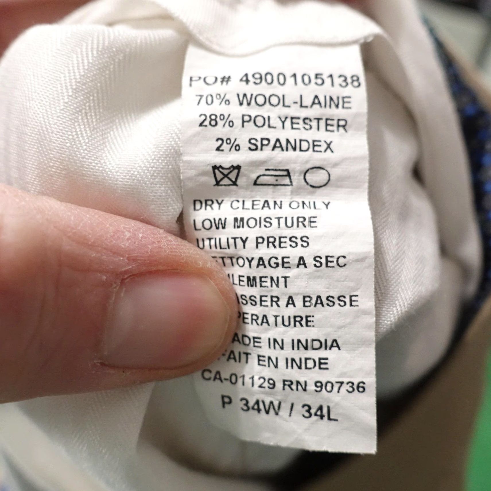 Ralph Lauren Lauren Ralph Lauren Pants Mens 34x34 Beige High Performance Wool Dress Pants Front Zip Flat Front Workwear Mens 34W/34L Beige Size US 34 / EU 50 - 7 Thumbnail