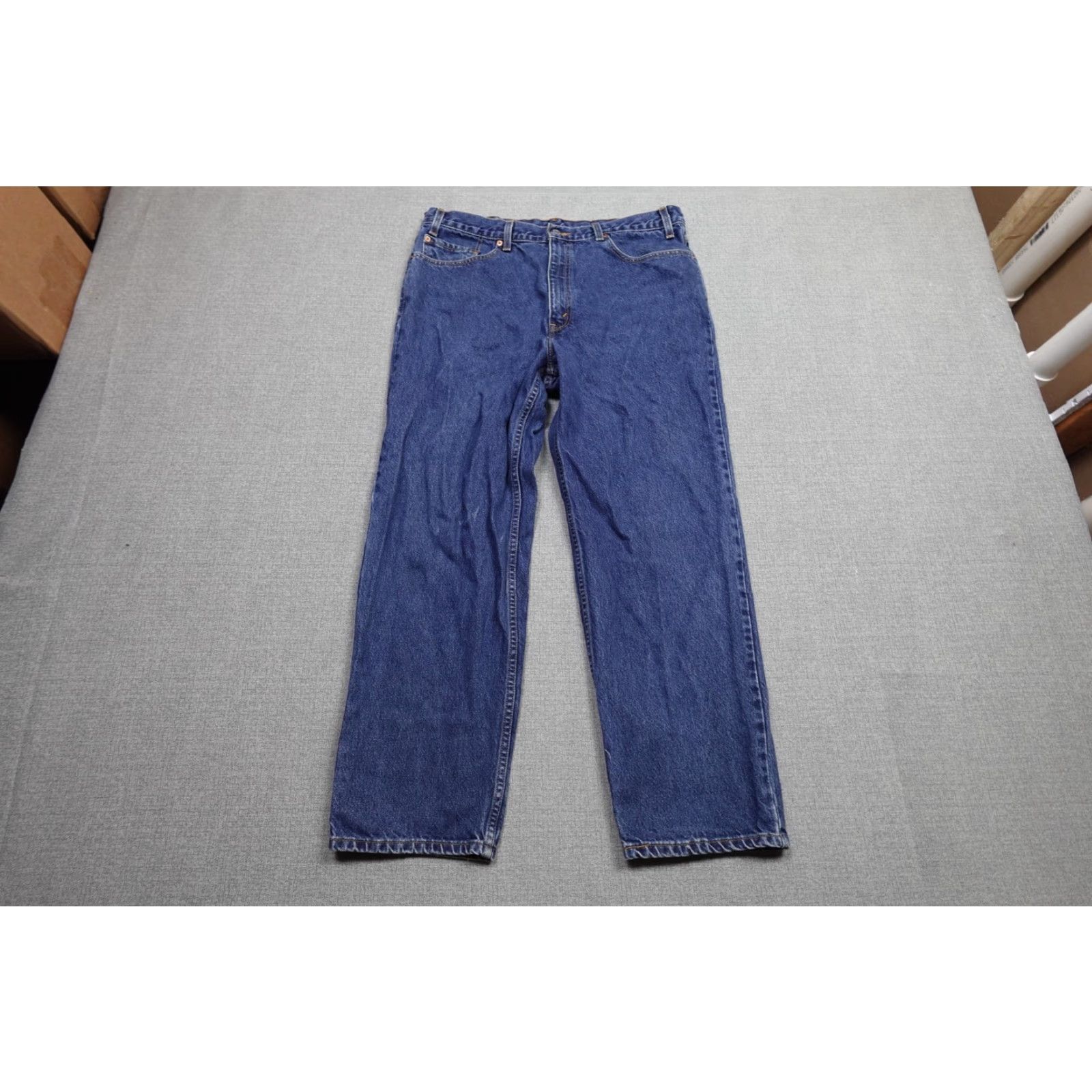 Levi's VINTAGE Levi's 550 Jeans Mens 38x29 Regular Dark Wash Blue 5-Pocket Denim Tapered Relaxed Fit Shoes? Size US 38 / EU 54 - 3 Thumbnail