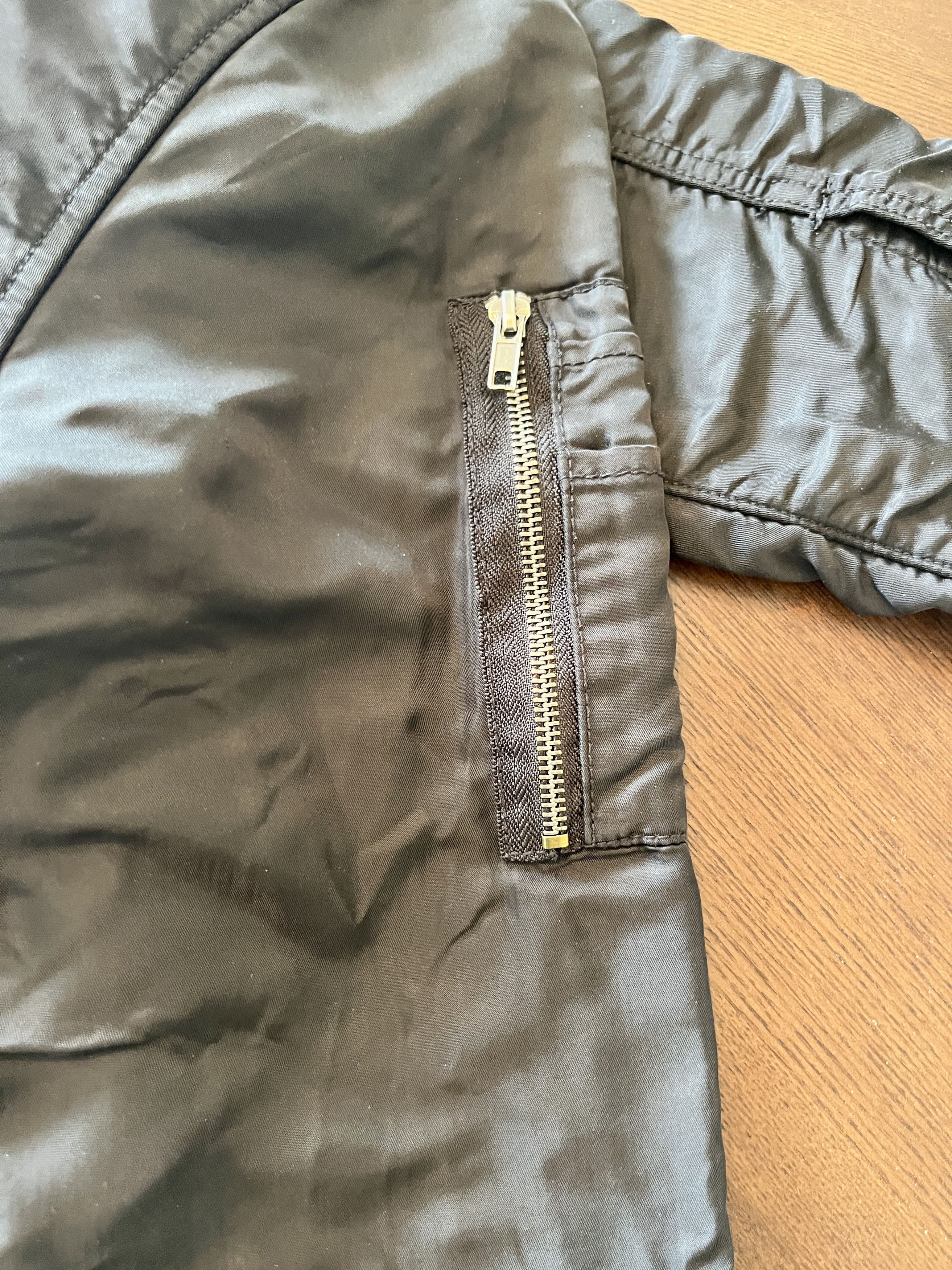 Elwood Elwood Distressed Hybrid Denim MA-1 Bomber Jacket Mens M Size US M / EU 48-50 / 2 - 8 Thumbnail