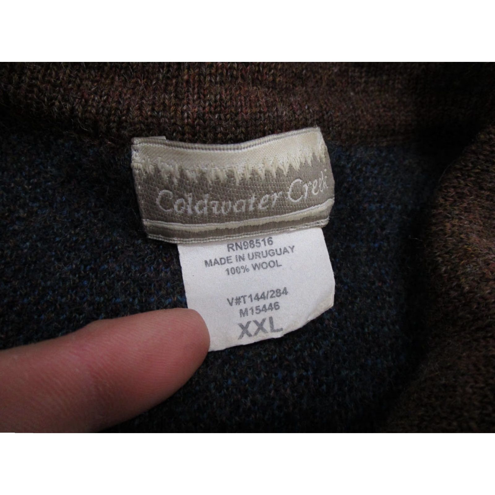 Coldwater Creek VINTAGE Coldwater Creek Sweater 2XL Wool Knitting Collared 90s Pullover Women Brown Read Size XXL / US 16-18 / IT 52-54 - 2 Thumbnail