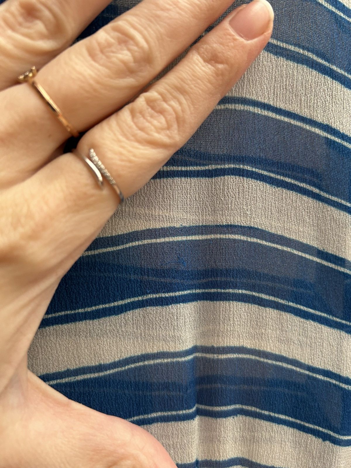 Dolce & Gabbana Dolce & Gabbana Silk Striped Dress Blue White 3/4 Sleeve Size M / US 6-8 / IT 42-44 - 7 Thumbnail