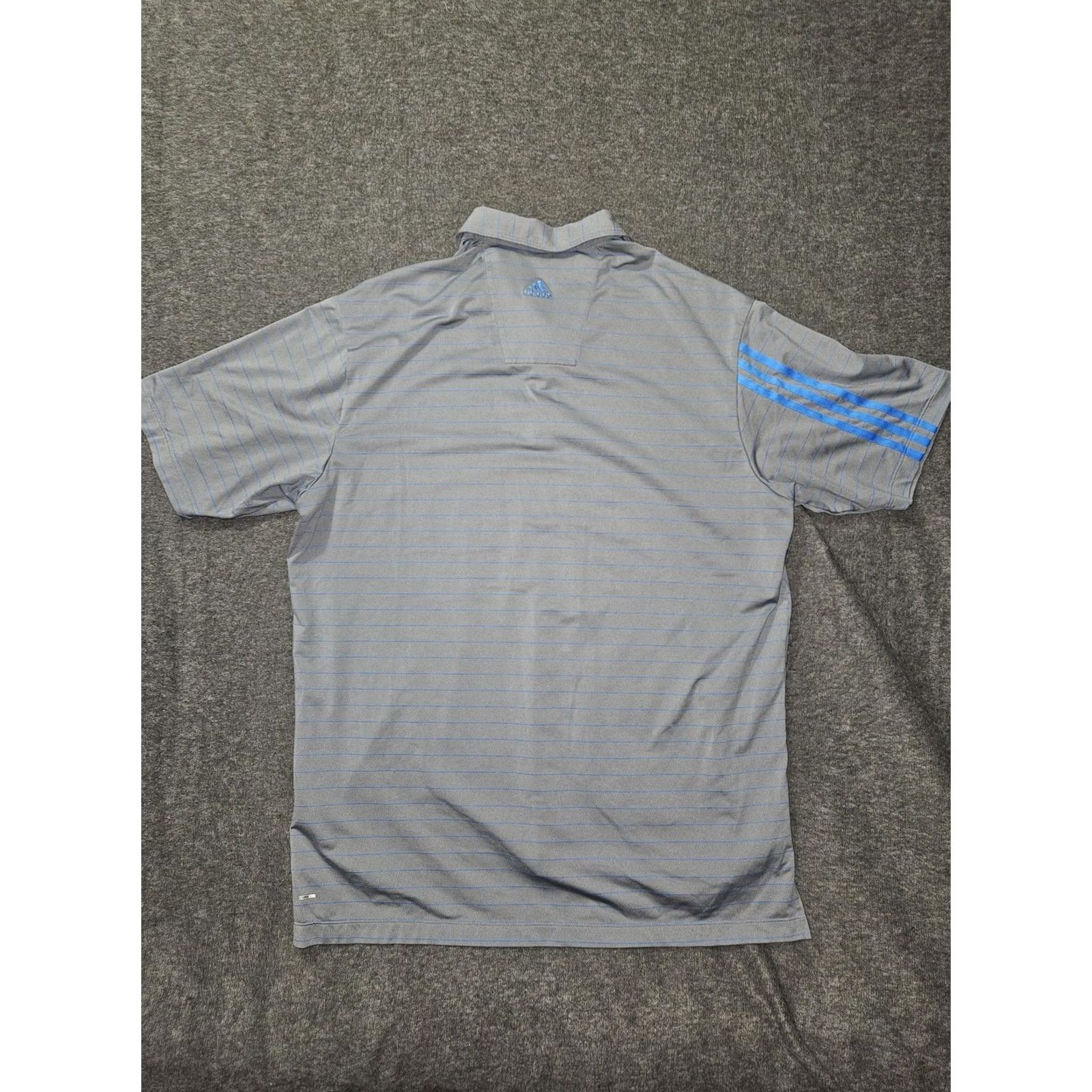 Adidas VINTAGE Adidas Golf Polo Shirt Mens Large Gray Striped Climalite Performance Stretch Size US L / EU 52-54 / 3 - 5 Thumbnail
