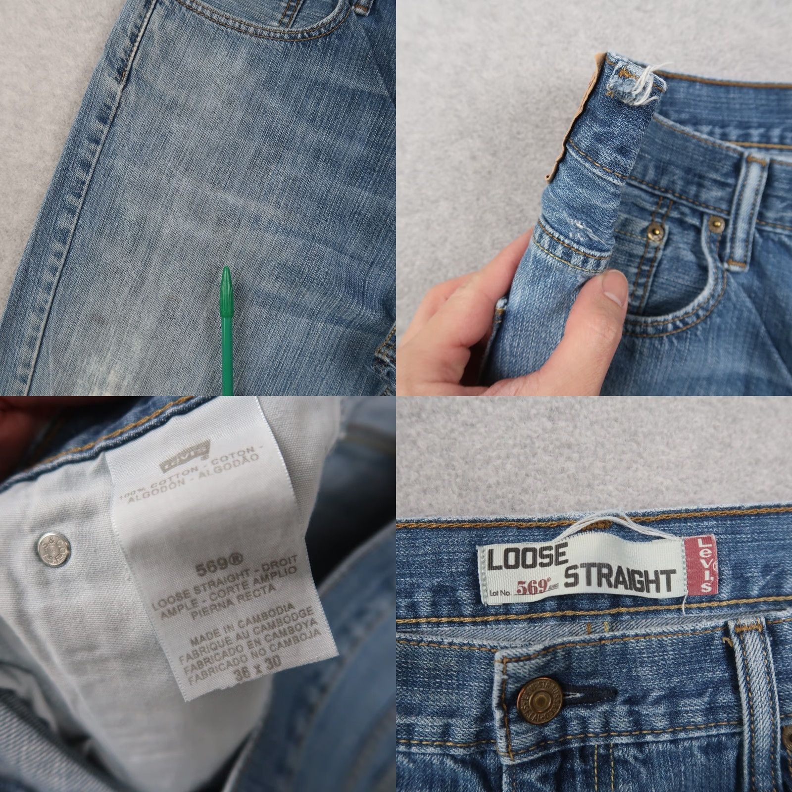 Levi's VINTAGE Levi's 569 Men Jeans Blue Denim Size 36x30 Loose Straight Relaxed Denim Jeans Men Blue 36 30 Levi's 569 Size US 36 / EU 52 - 8 Thumbnail